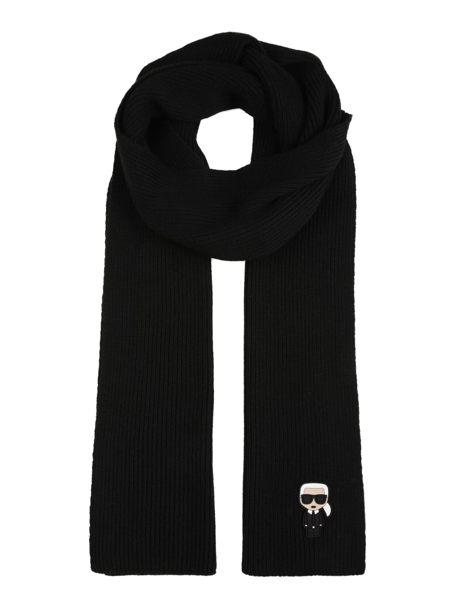 Karl Lagerfeld Fular bej / negru / alb - Pled.ro