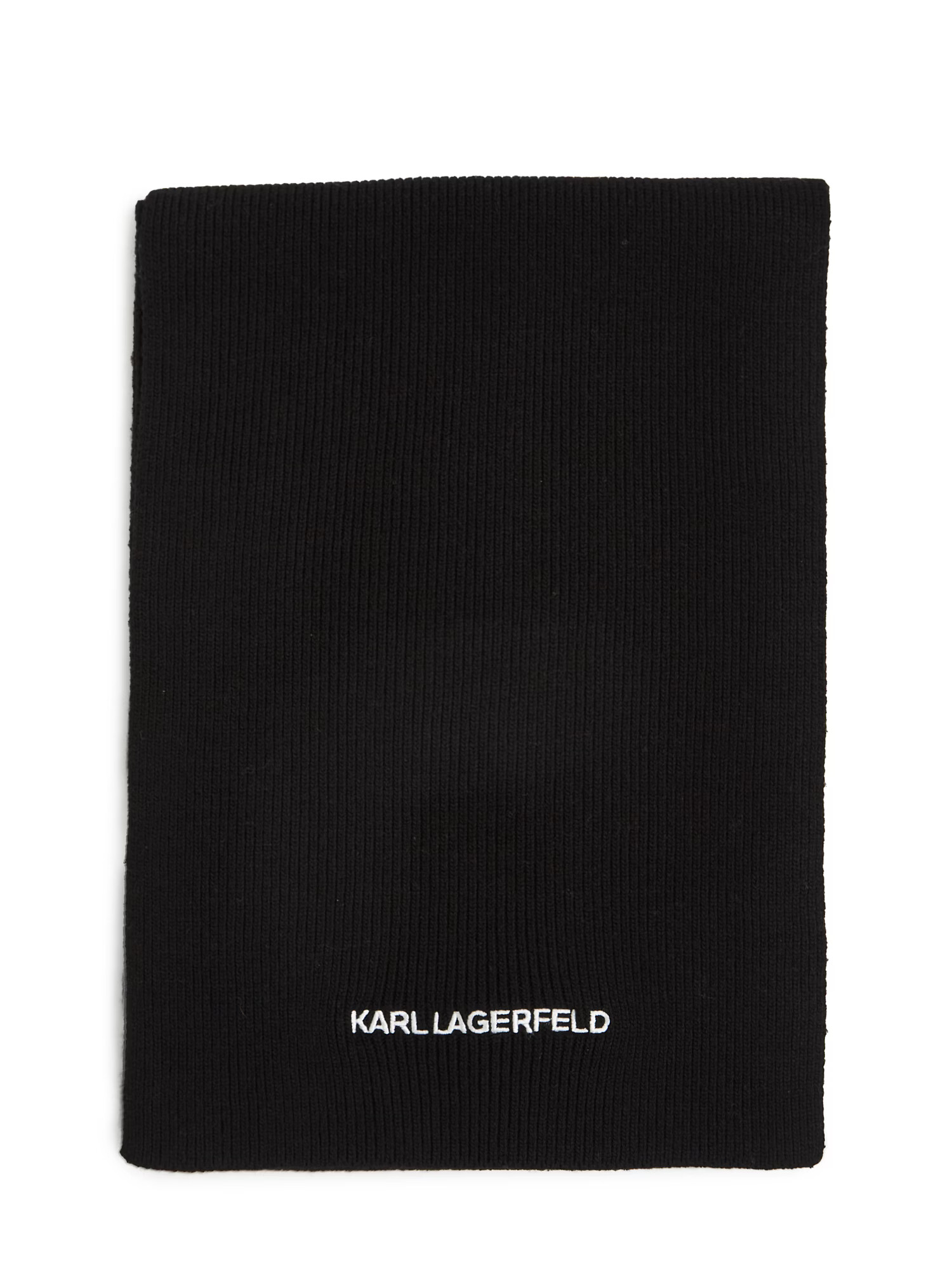 Karl Lagerfeld Fular 'Essential' negru / alb - Pled.ro