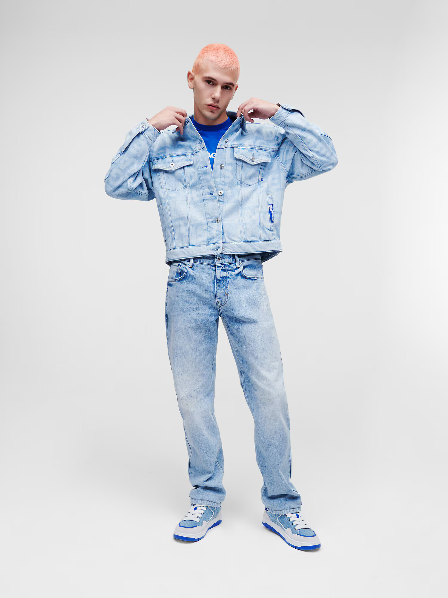 Karl Lagerfeld Geacă de primăvară-toamnă albastru denim / albastru pastel - Pled.ro