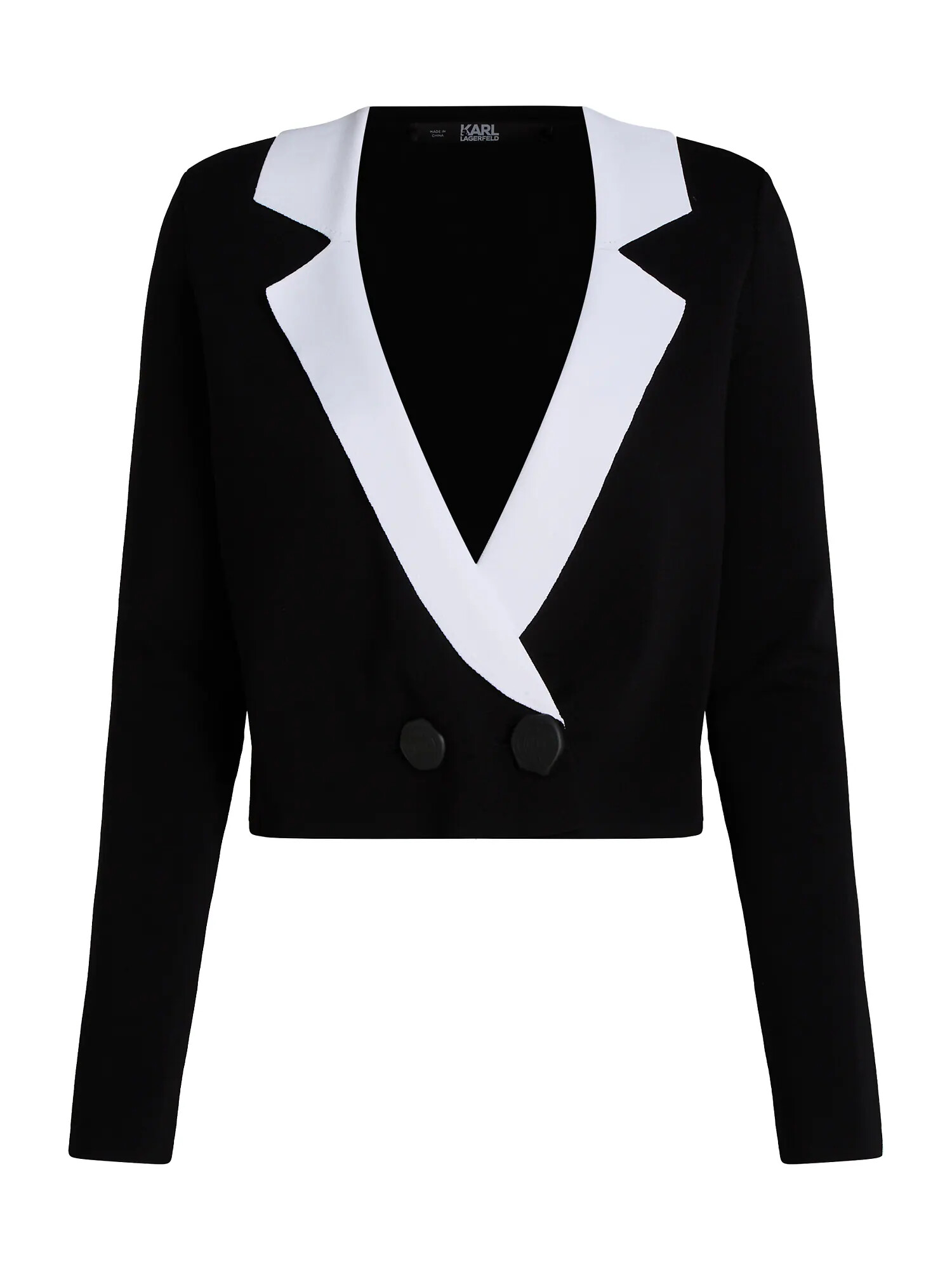 Karl Lagerfeld Sacou negru / alb - Pled.ro