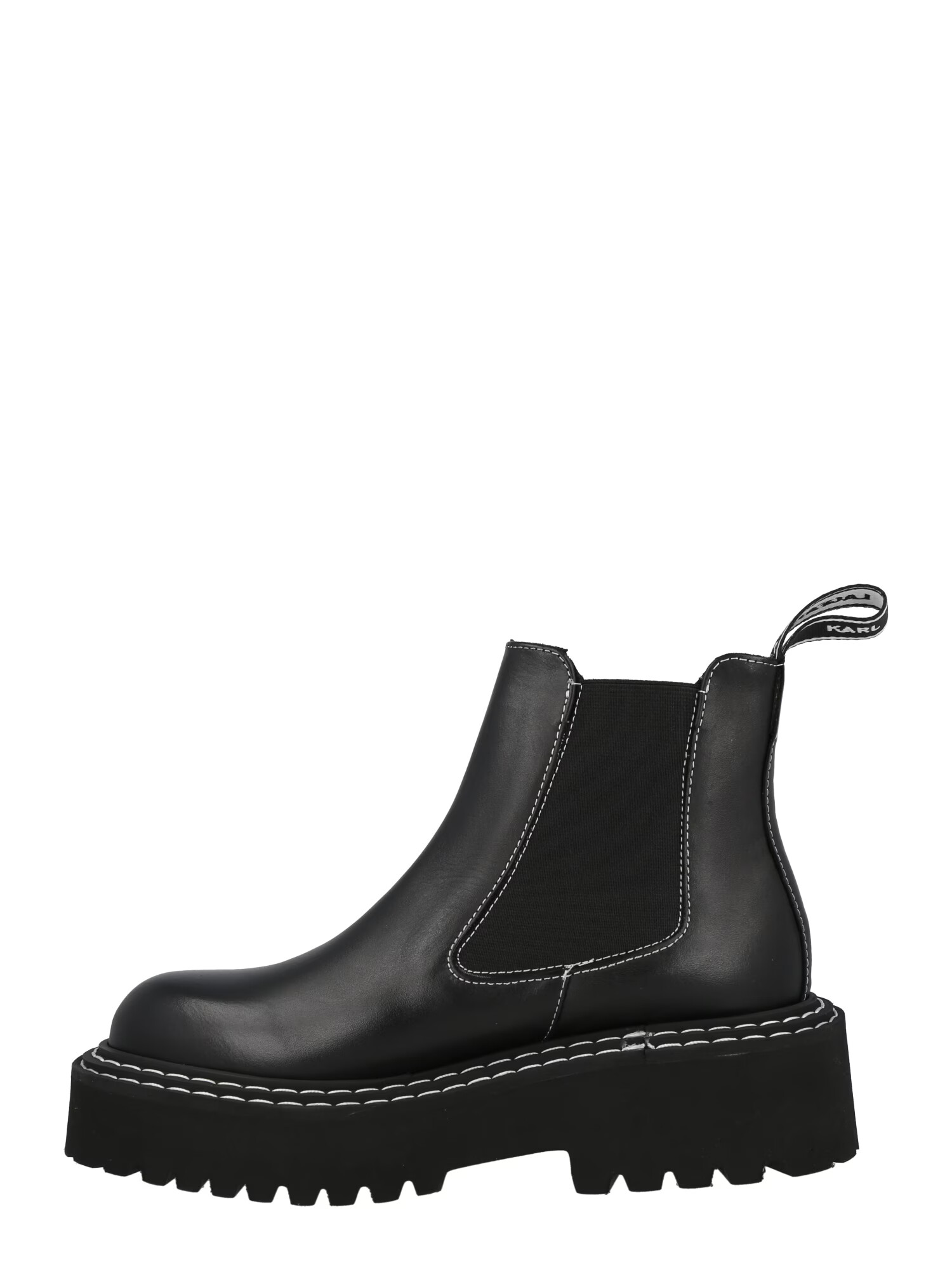 Karl Lagerfeld Ghete chelsea 'PATROL' negru / alb - Pled.ro