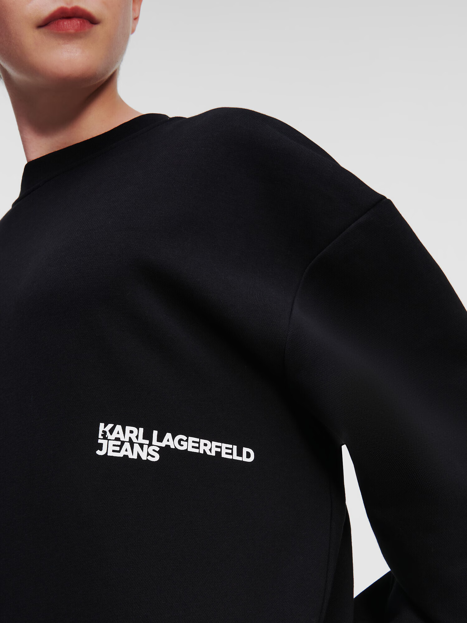 KARL LAGERFELD JEANS Bluză de molton albastru / negru / alb - Pled.ro