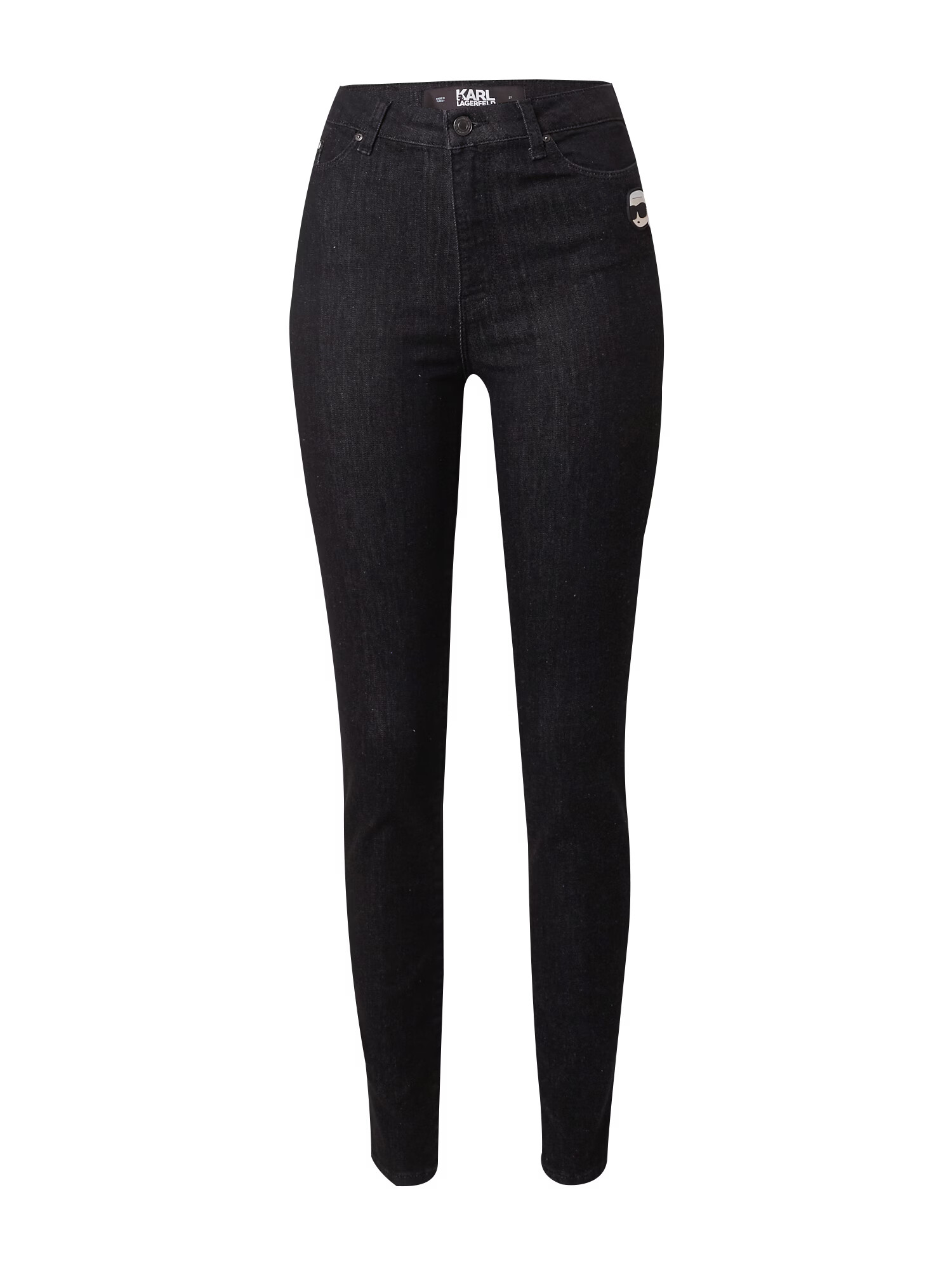 Karl Lagerfeld Jeans 'IKONIK 2.0' negru denim / alb - Pled.ro