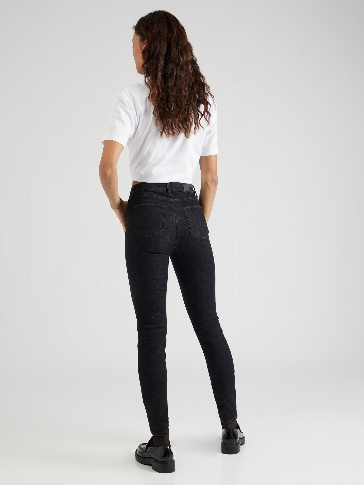 Karl Lagerfeld Jeans 'IKONIK 2.0' negru denim / alb - Pled.ro