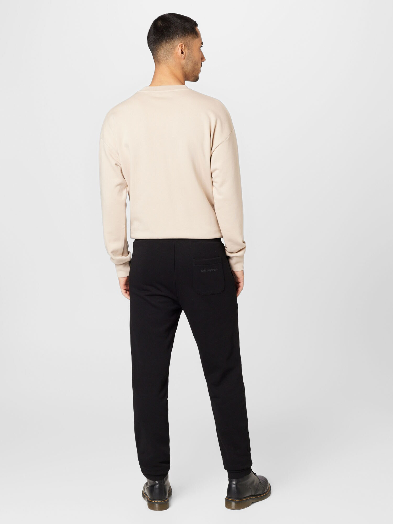 Karl Lagerfeld Pantaloni negru / alb - Pled.ro