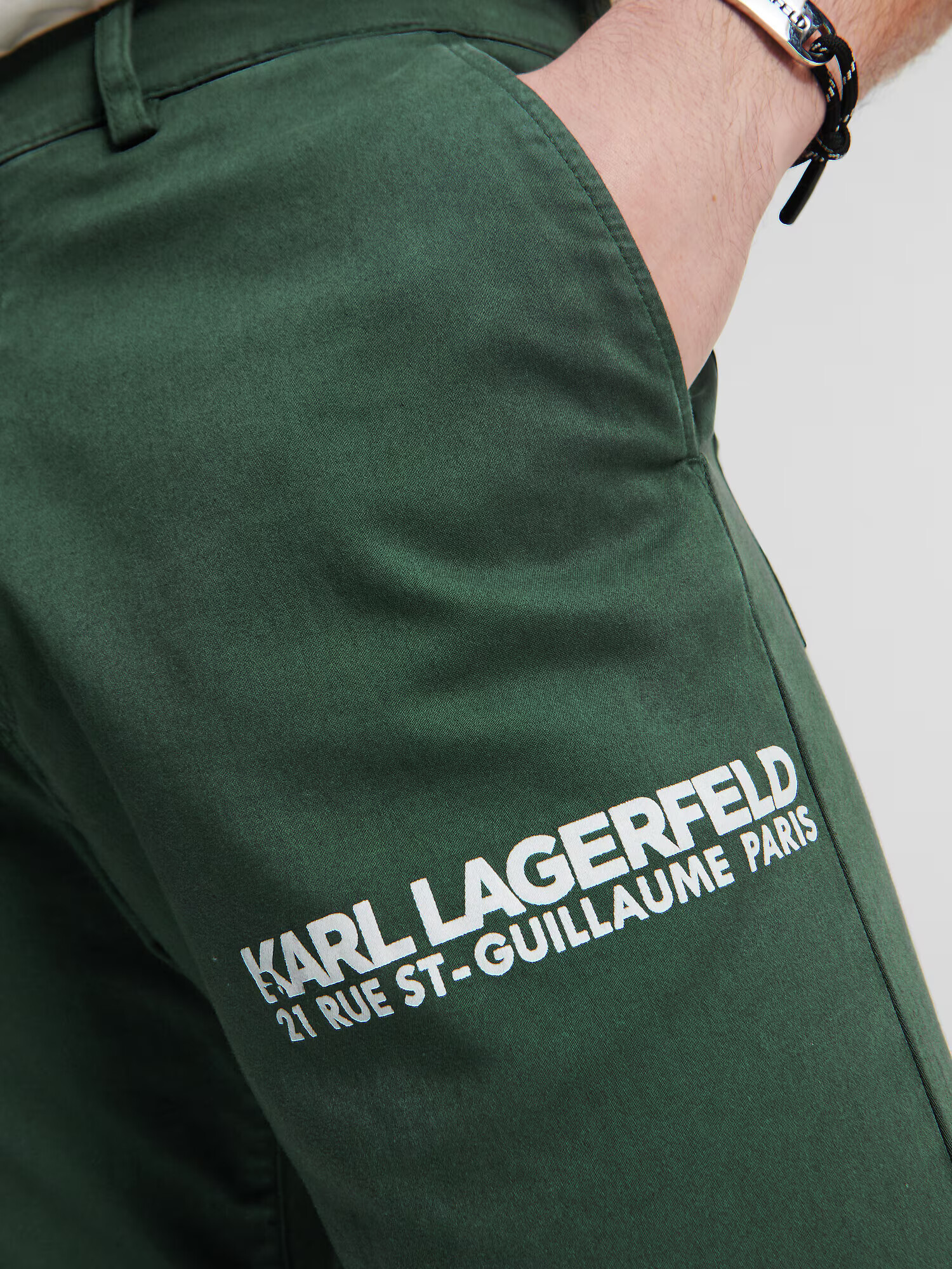 Karl Lagerfeld Pantaloni eleganți verde - Pled.ro