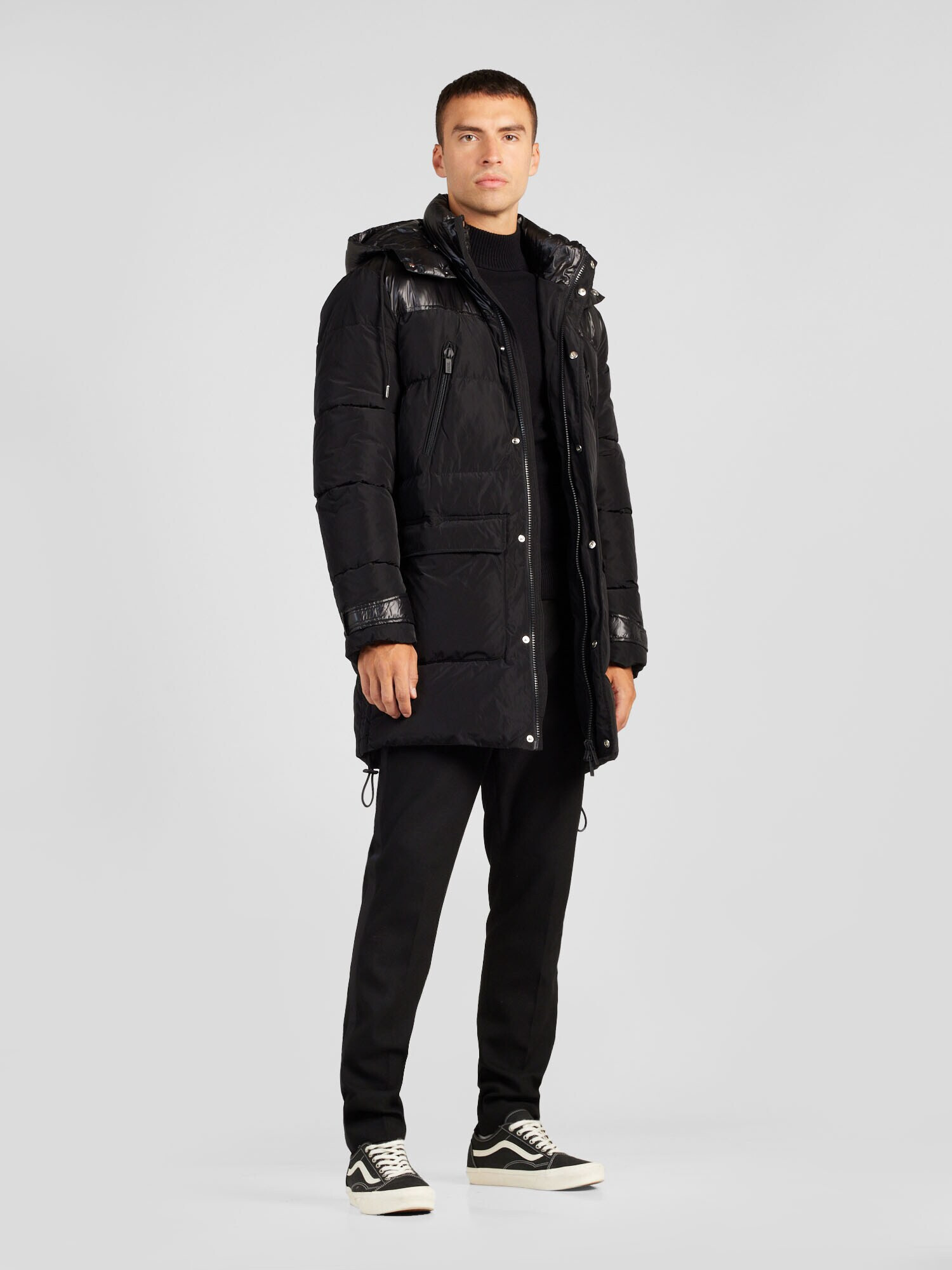 Karl Lagerfeld Parka de iarnă negru - Pled.ro