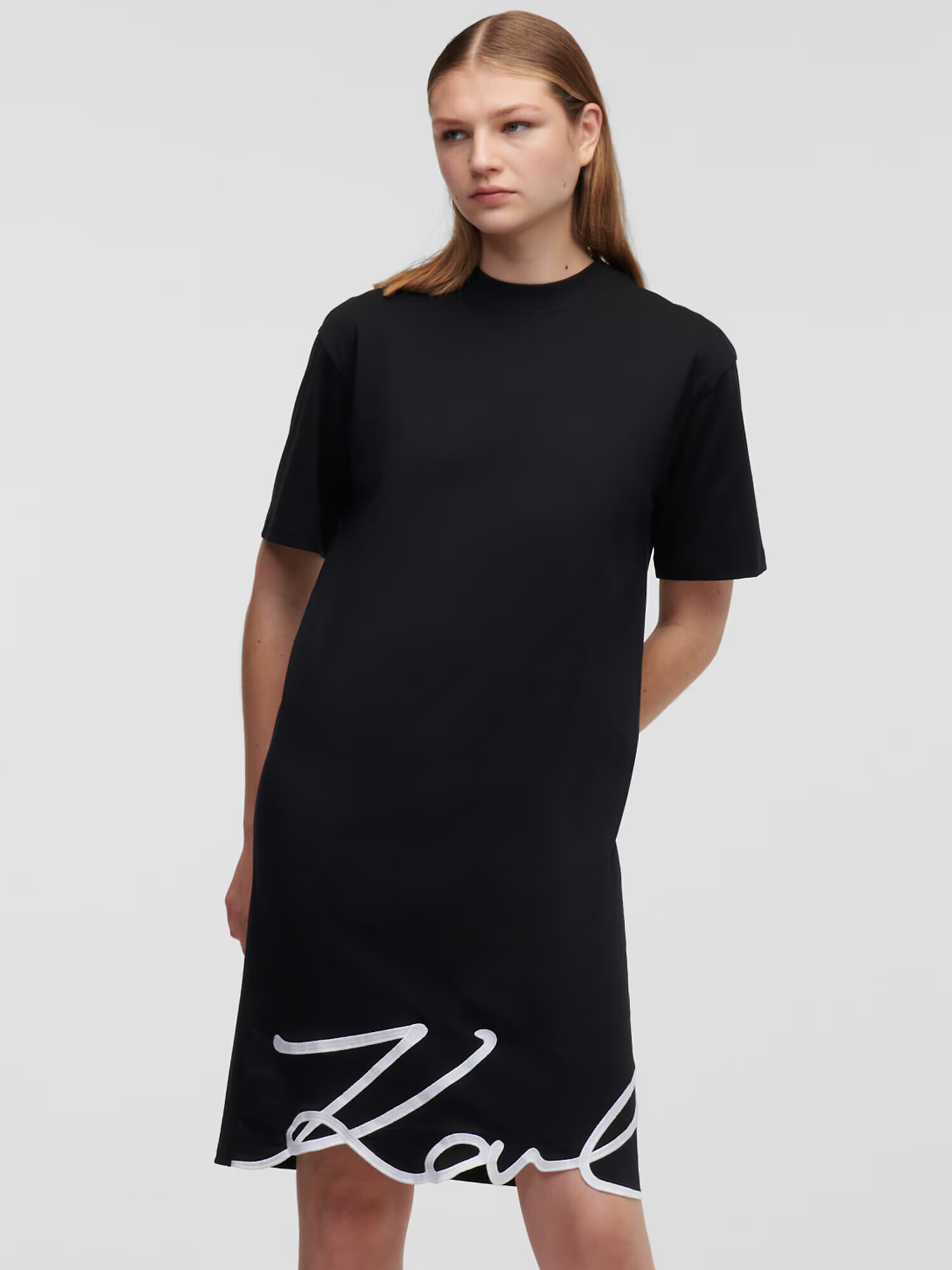 Karl Lagerfeld Rochie negru / alb - Pled.ro