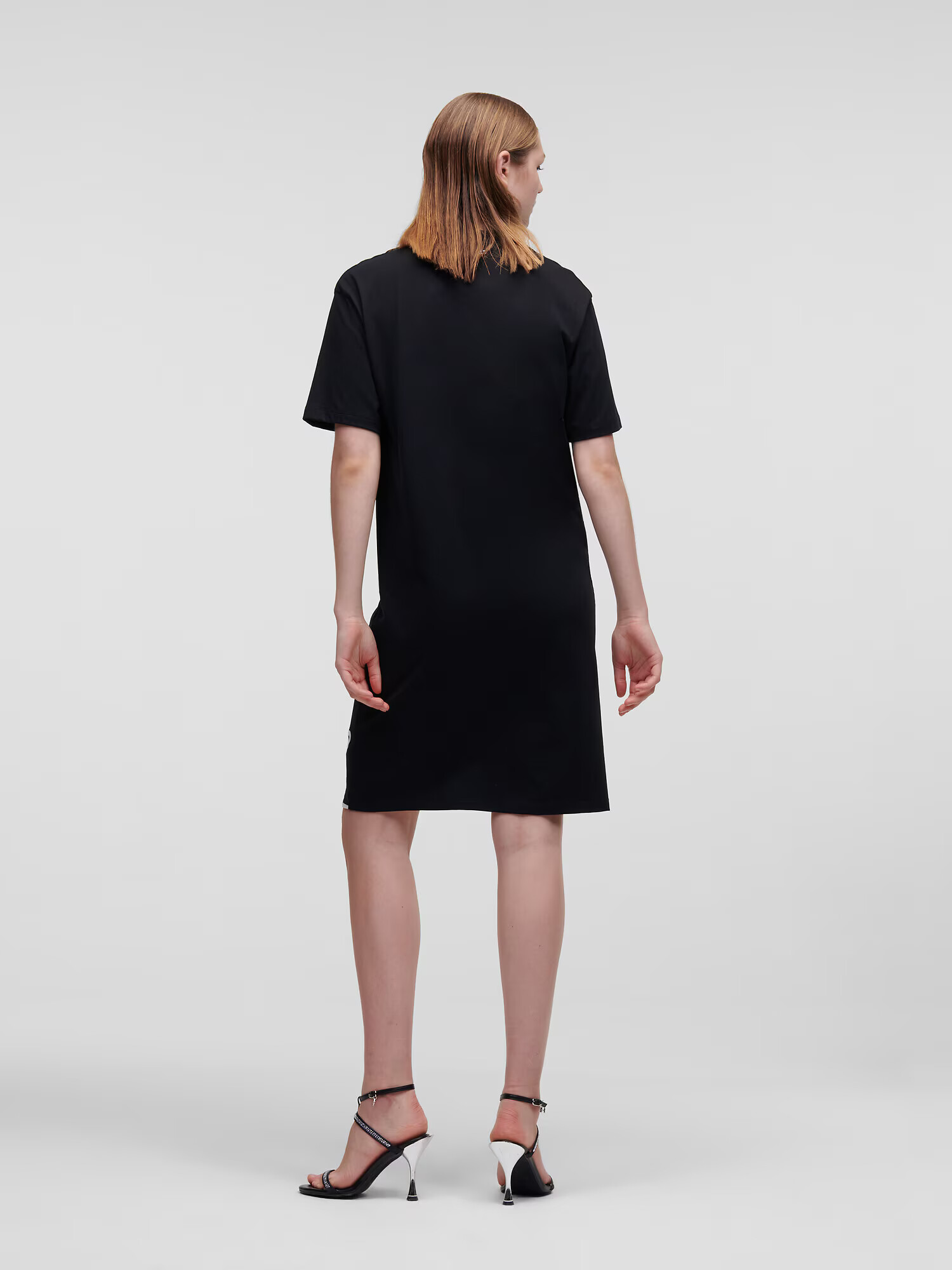 Karl Lagerfeld Rochie negru / alb - Pled.ro