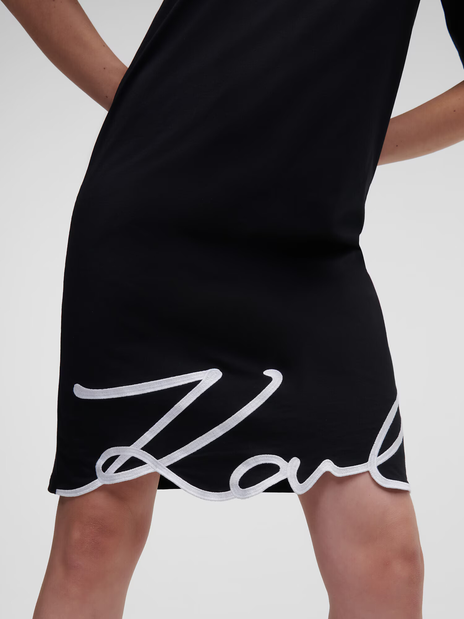 Karl Lagerfeld Rochie negru / alb - Pled.ro