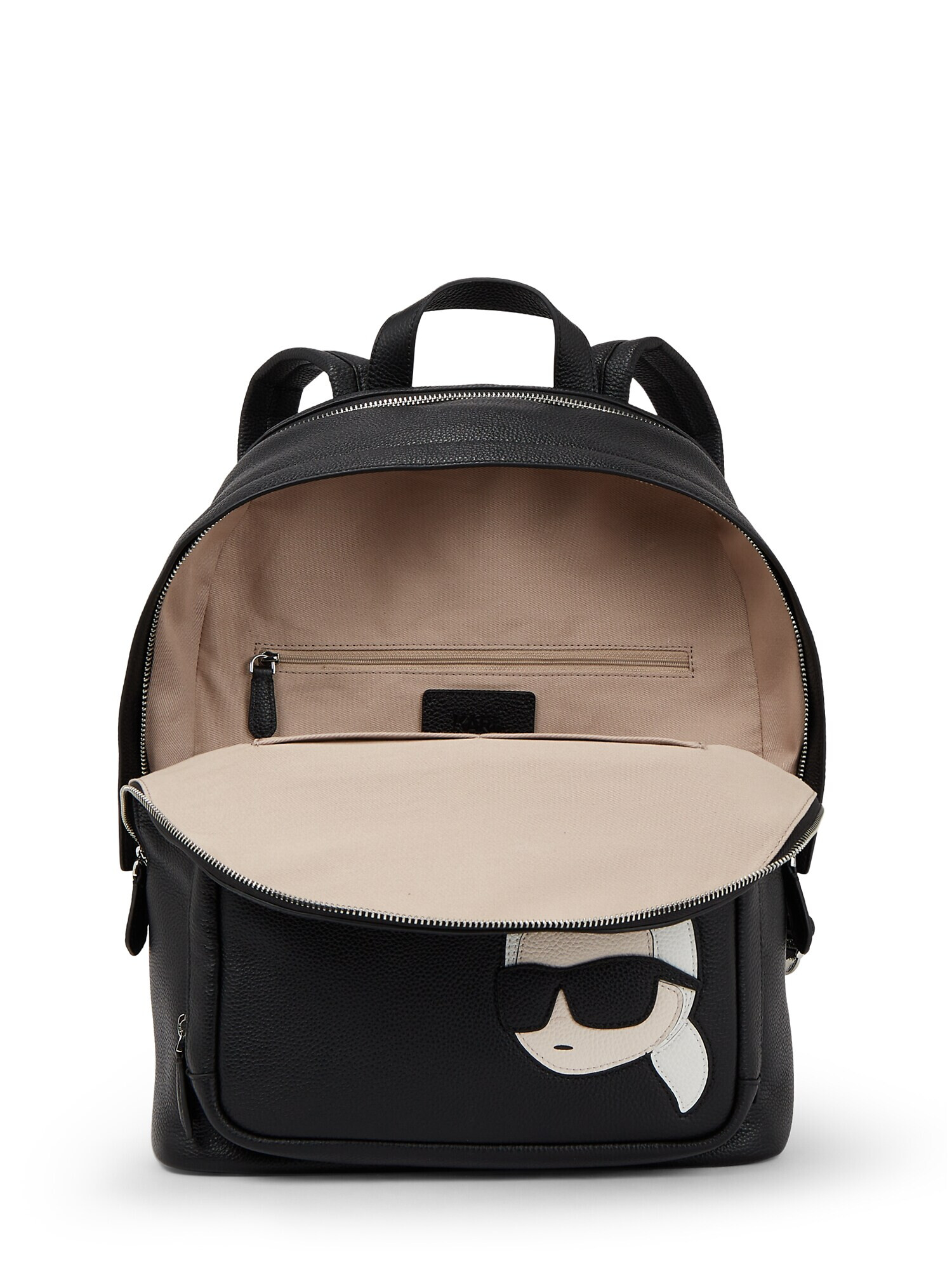 Karl Lagerfeld Rucsac 'Ikonik 2.0' bej / negru / alb - Pled.ro