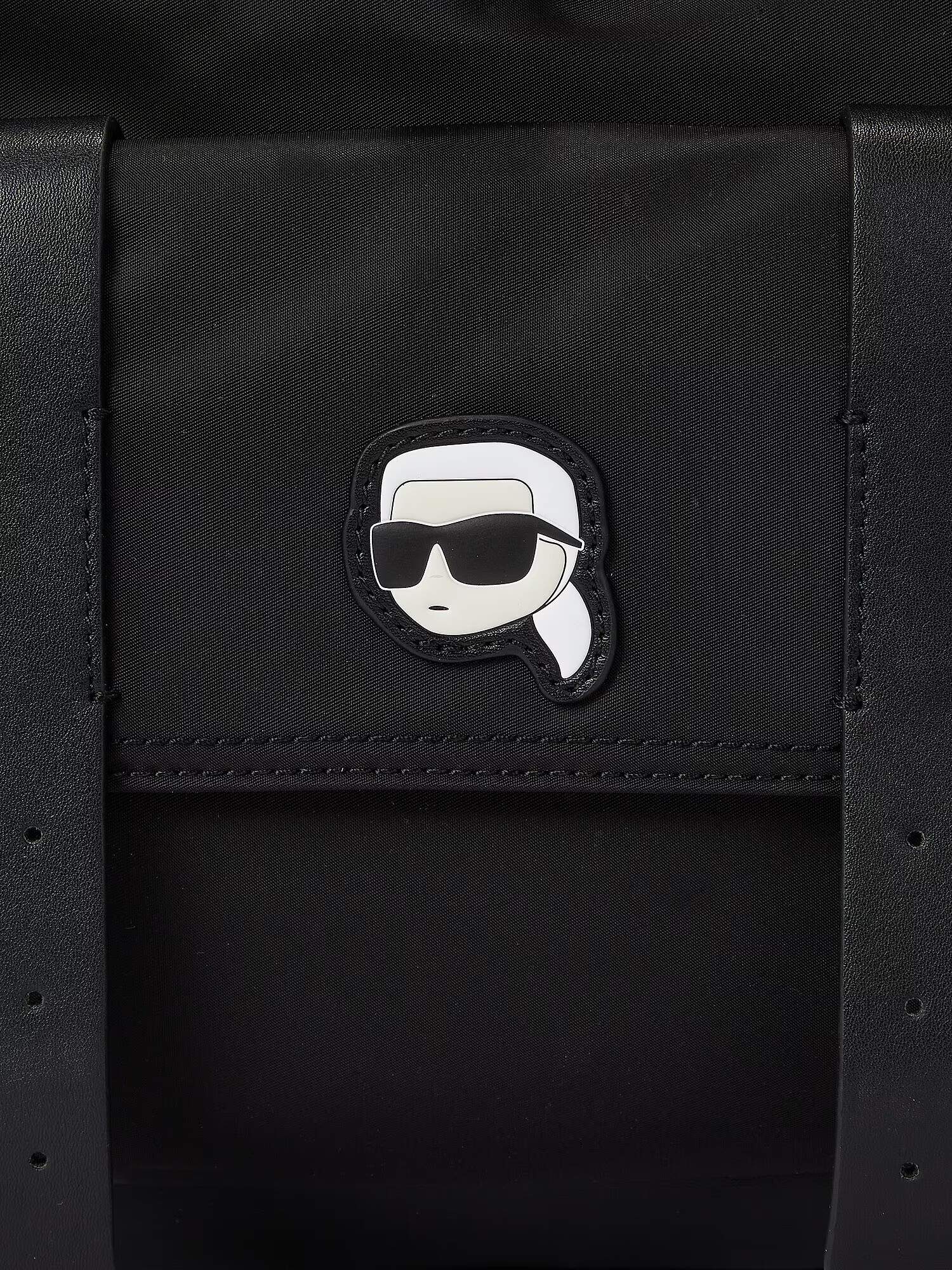 Karl Lagerfeld Rucsac 'Ikonik 2.0' culoarea pielii / negru / alb - Pled.ro