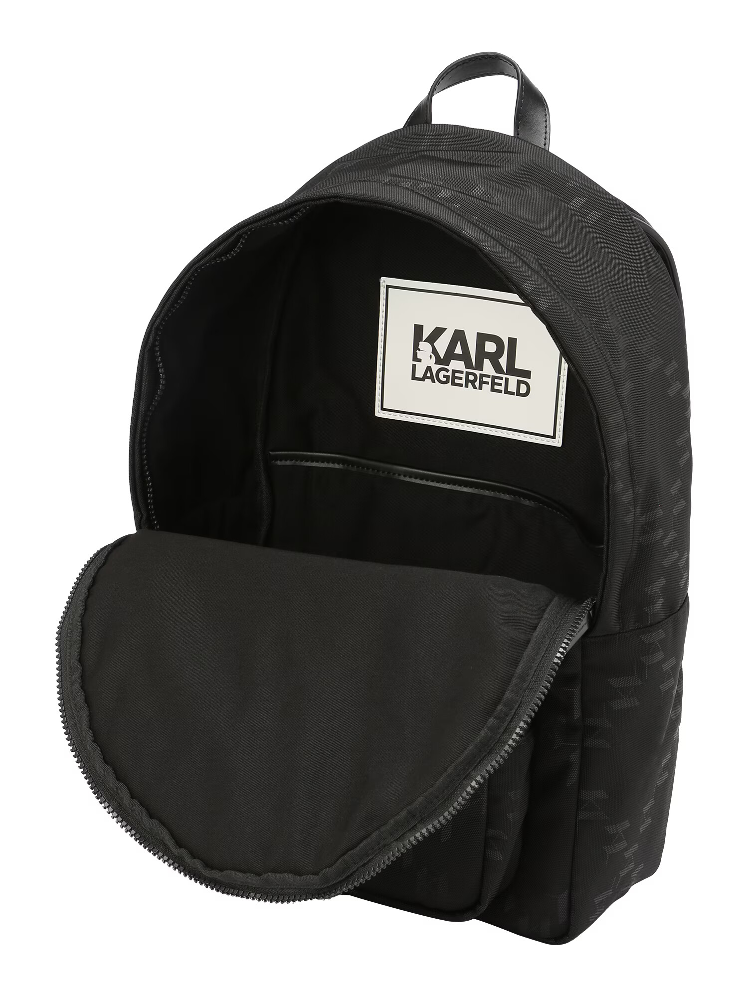 Karl Lagerfeld Rucsac negru / alb - Pled.ro