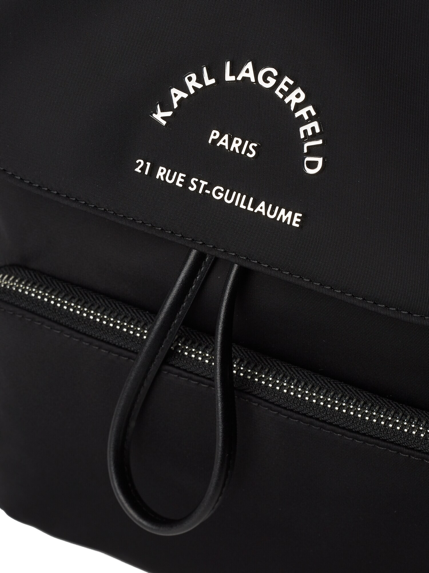 Karl Lagerfeld Rucsac 'Rue St-Guillaume' negru / alb - Pled.ro