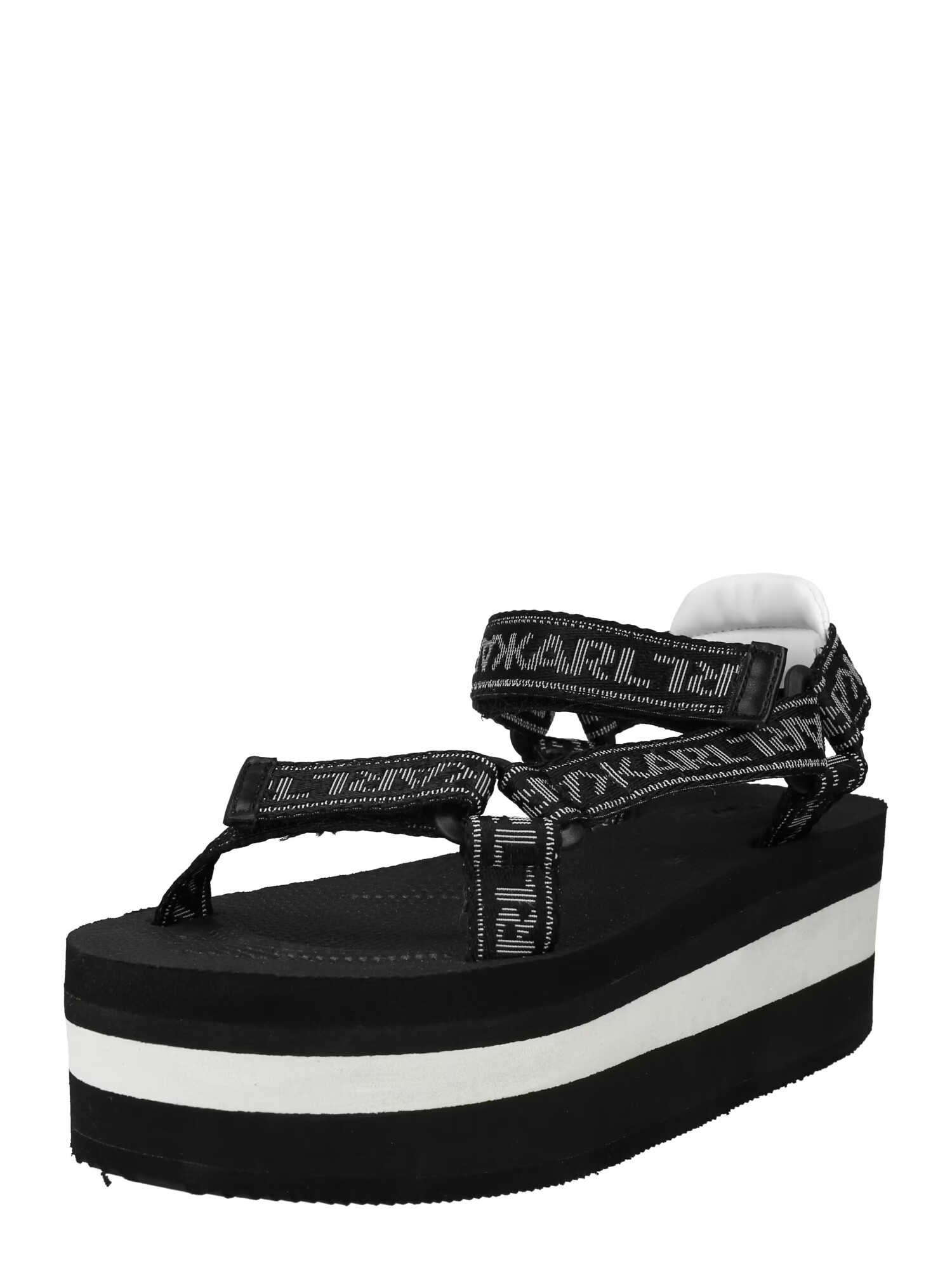 Karl Lagerfeld Sandale 'VELOCITA' gri / negru / alb - Pled.ro