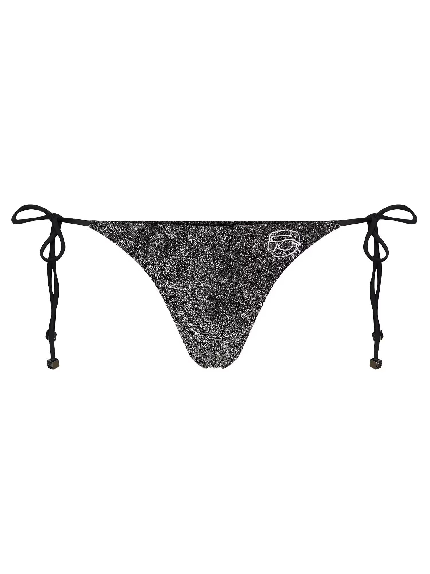 Karl Lagerfeld Slip costum de baie 'Ikonik 2.0' negru / argintiu / alb - Pled.ro