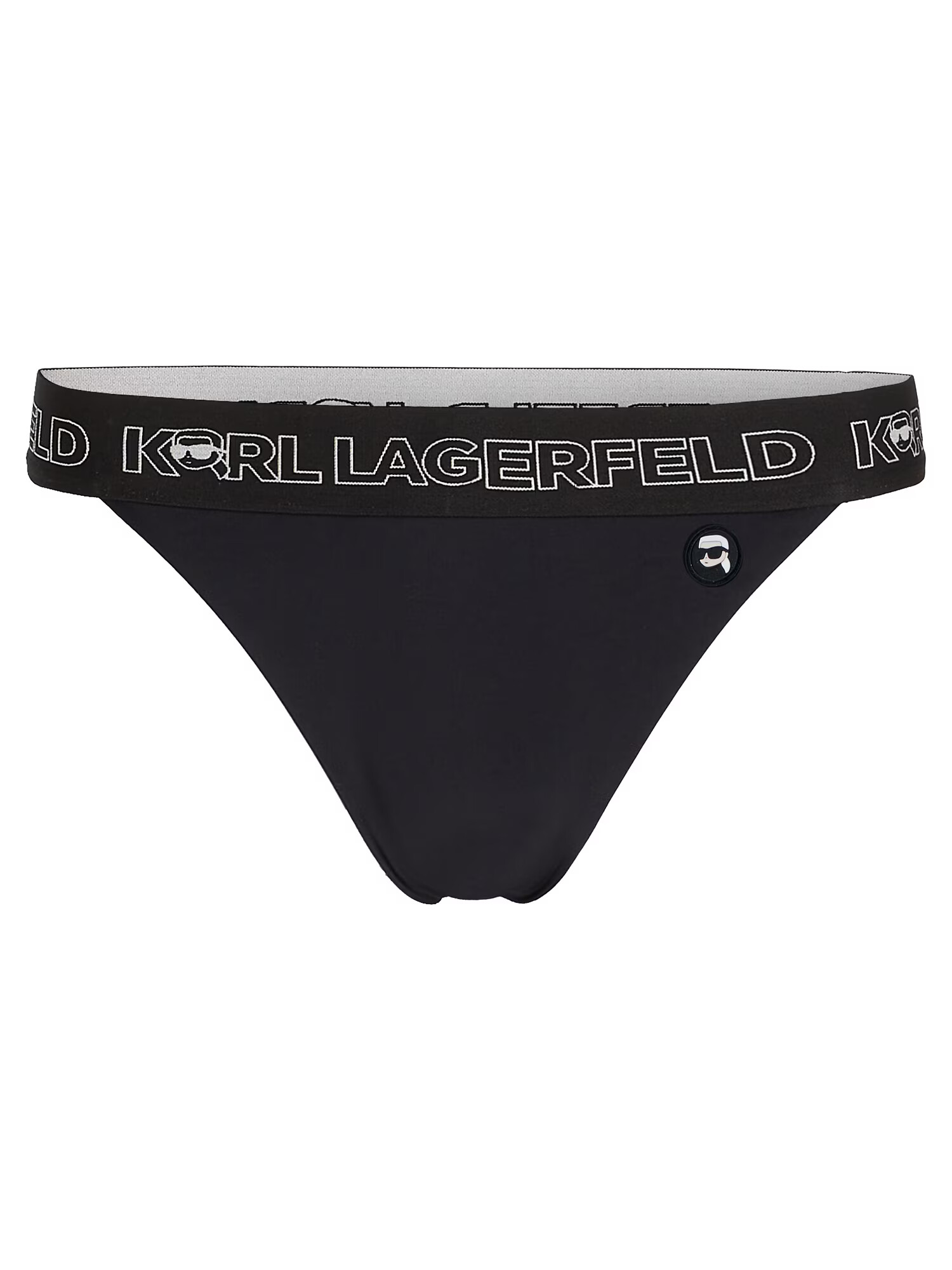 Karl Lagerfeld Slip costum de baie negru / alb - Pled.ro