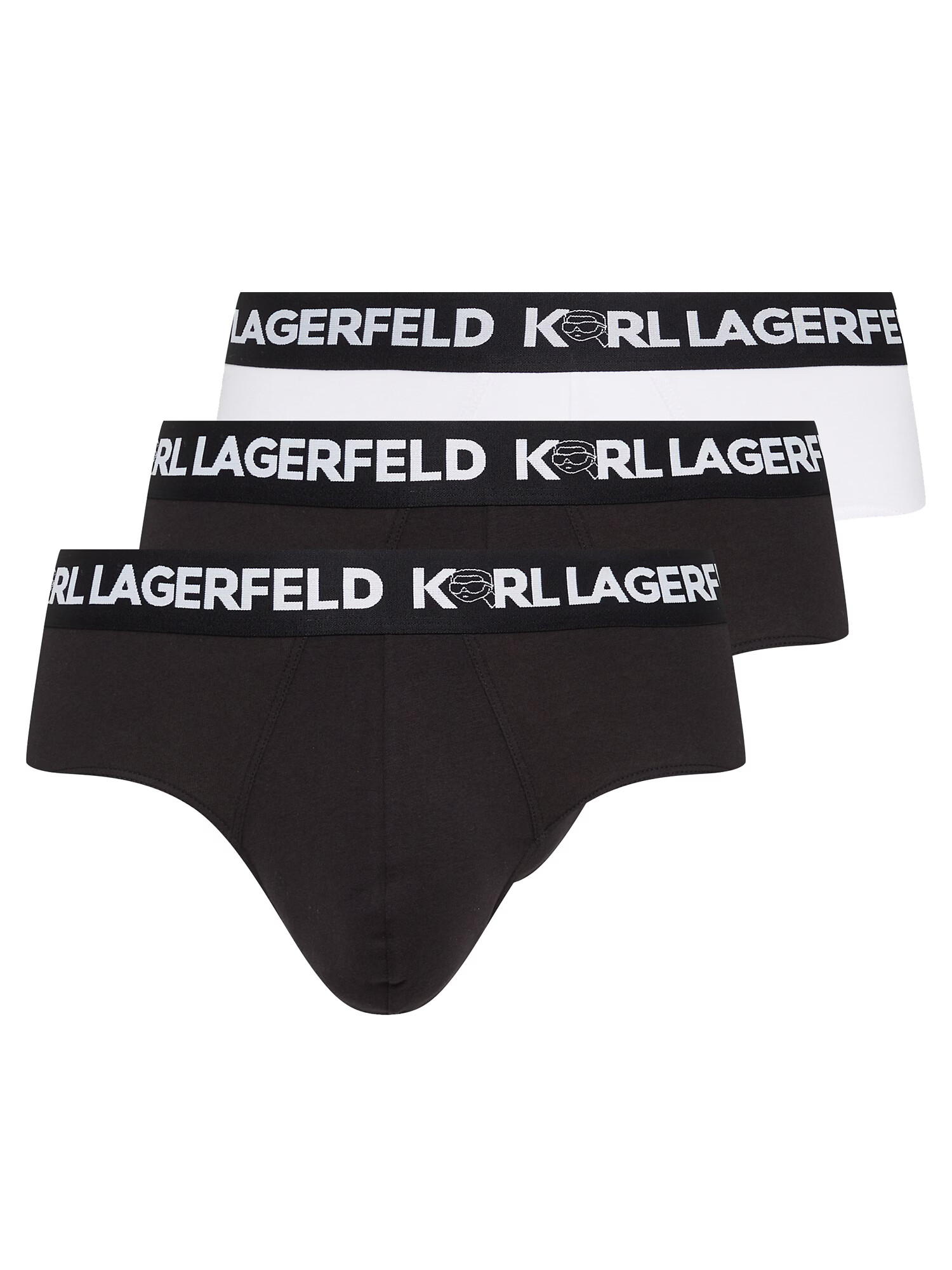 Karl Lagerfeld Slip 'Ikonik 2.0' negru / alb - Pled.ro