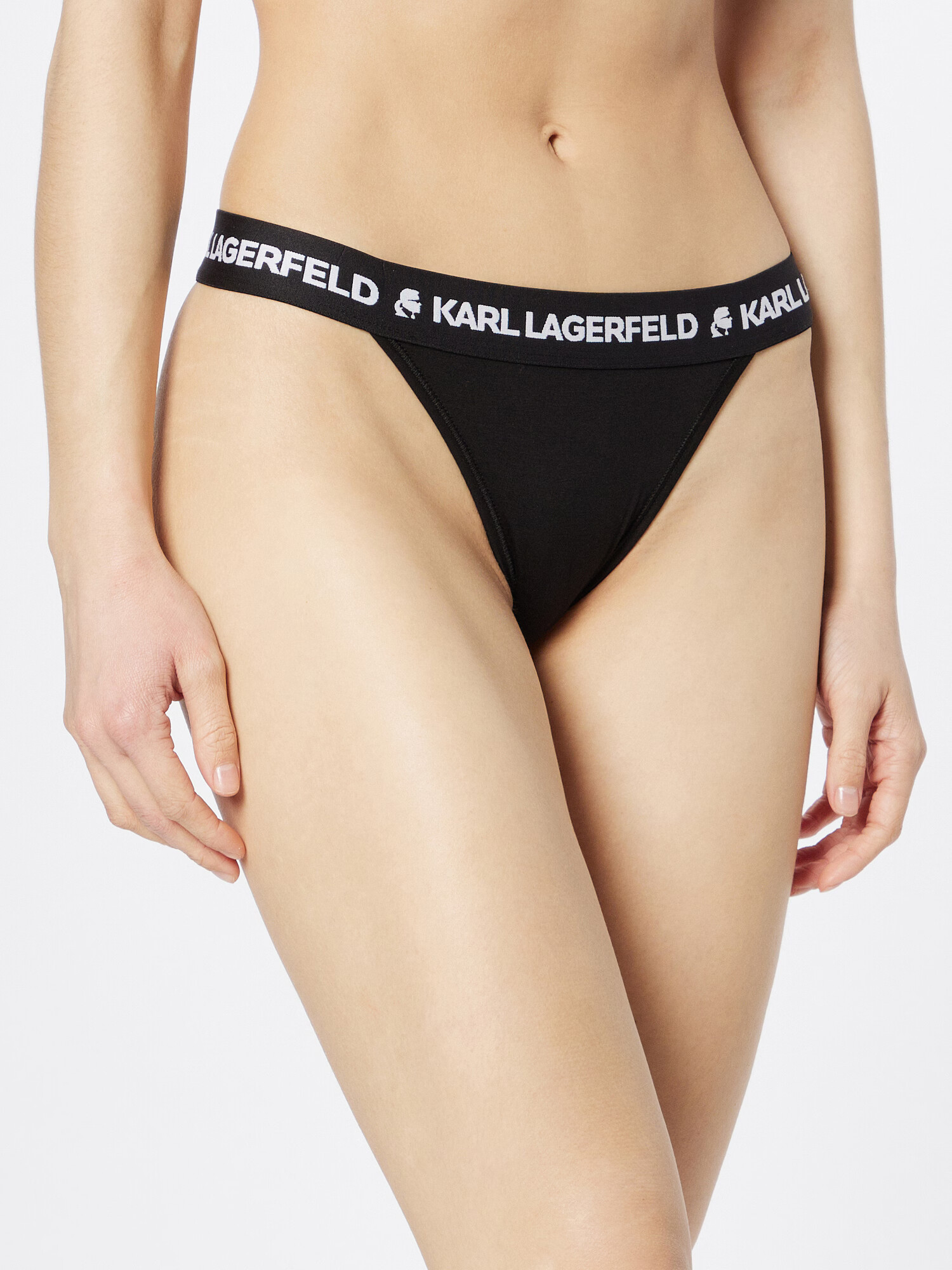 Karl Lagerfeld Slip negru / alb - Pled.ro