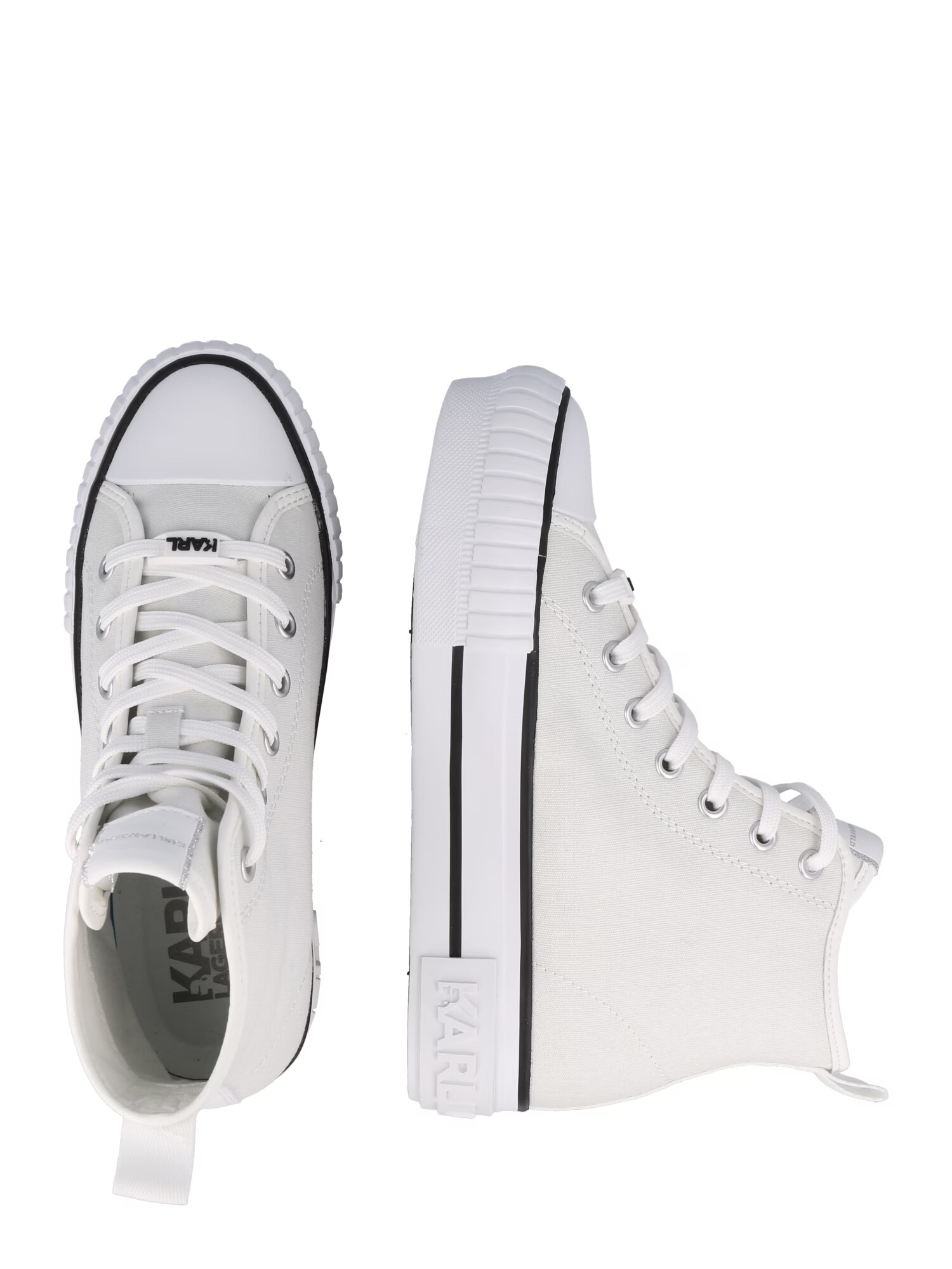 Karl Lagerfeld Sneaker înalt bej / negru / alb - Pled.ro