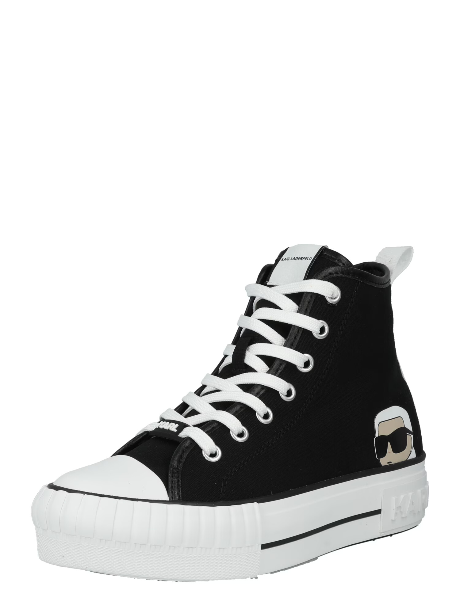 Karl Lagerfeld Sneaker înalt negru / alb - Pled.ro