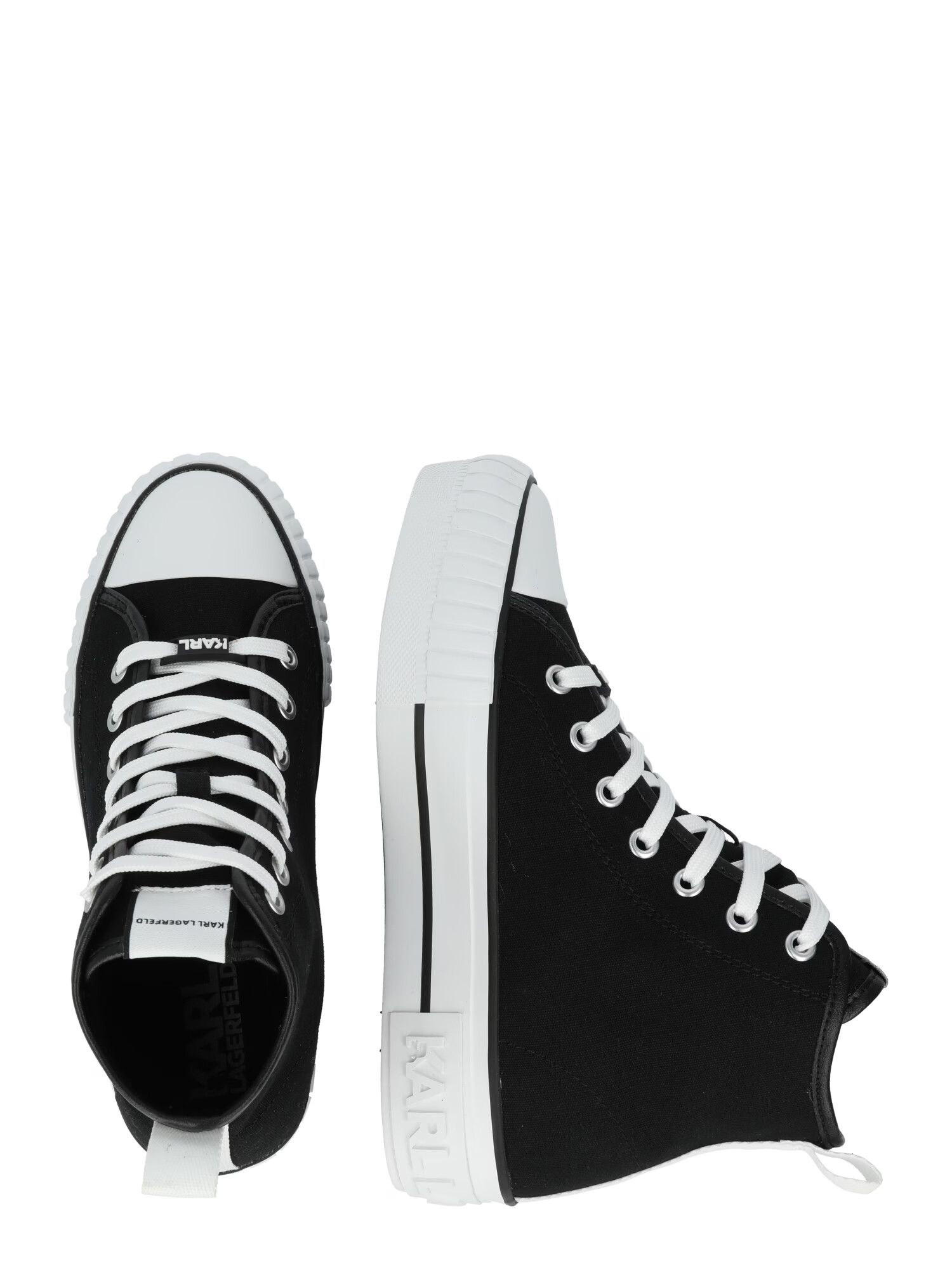 Karl Lagerfeld Sneaker înalt negru / alb - Pled.ro