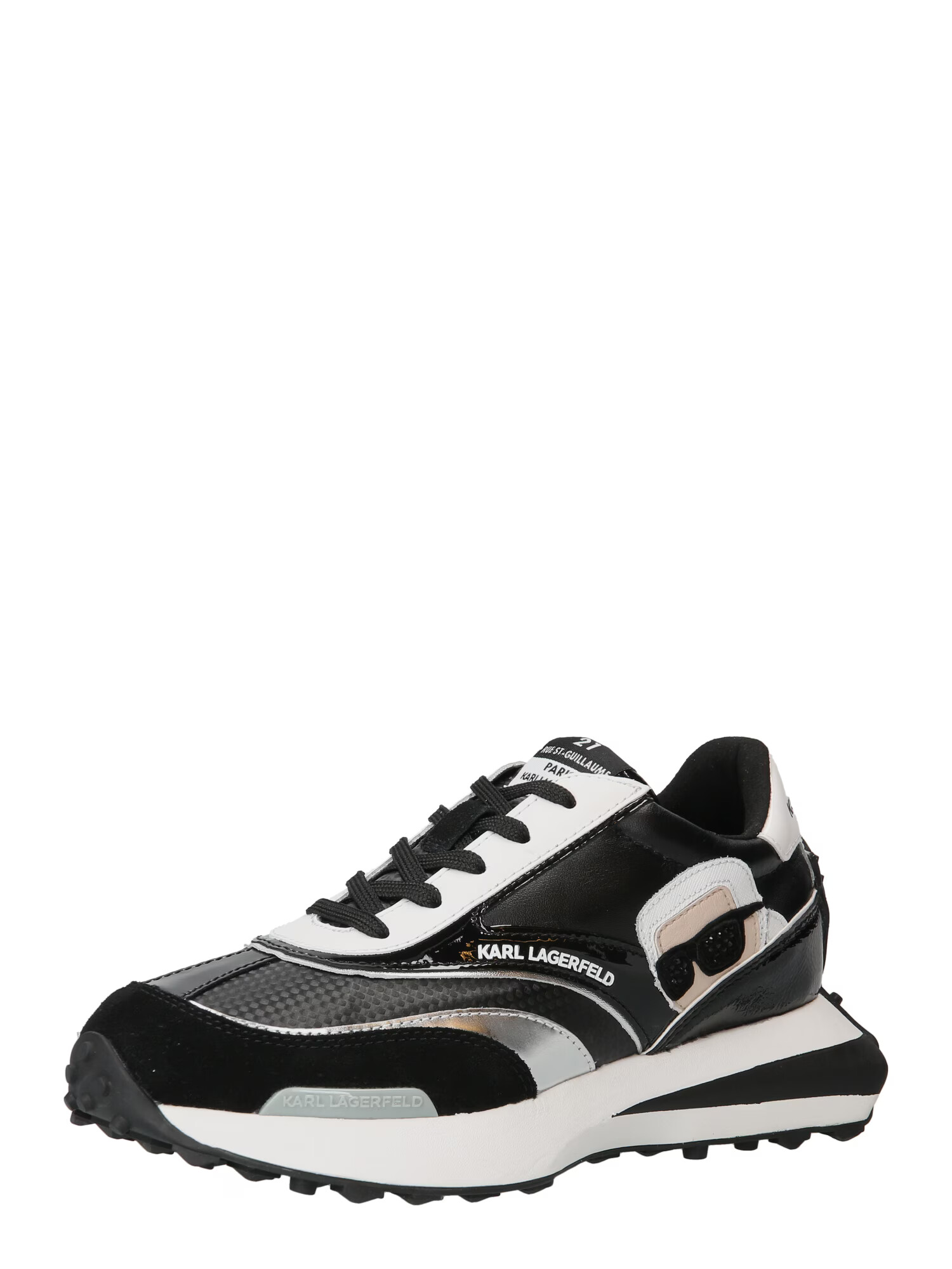 Karl Lagerfeld Sneaker low bej / negru / argintiu / alb - Pled.ro