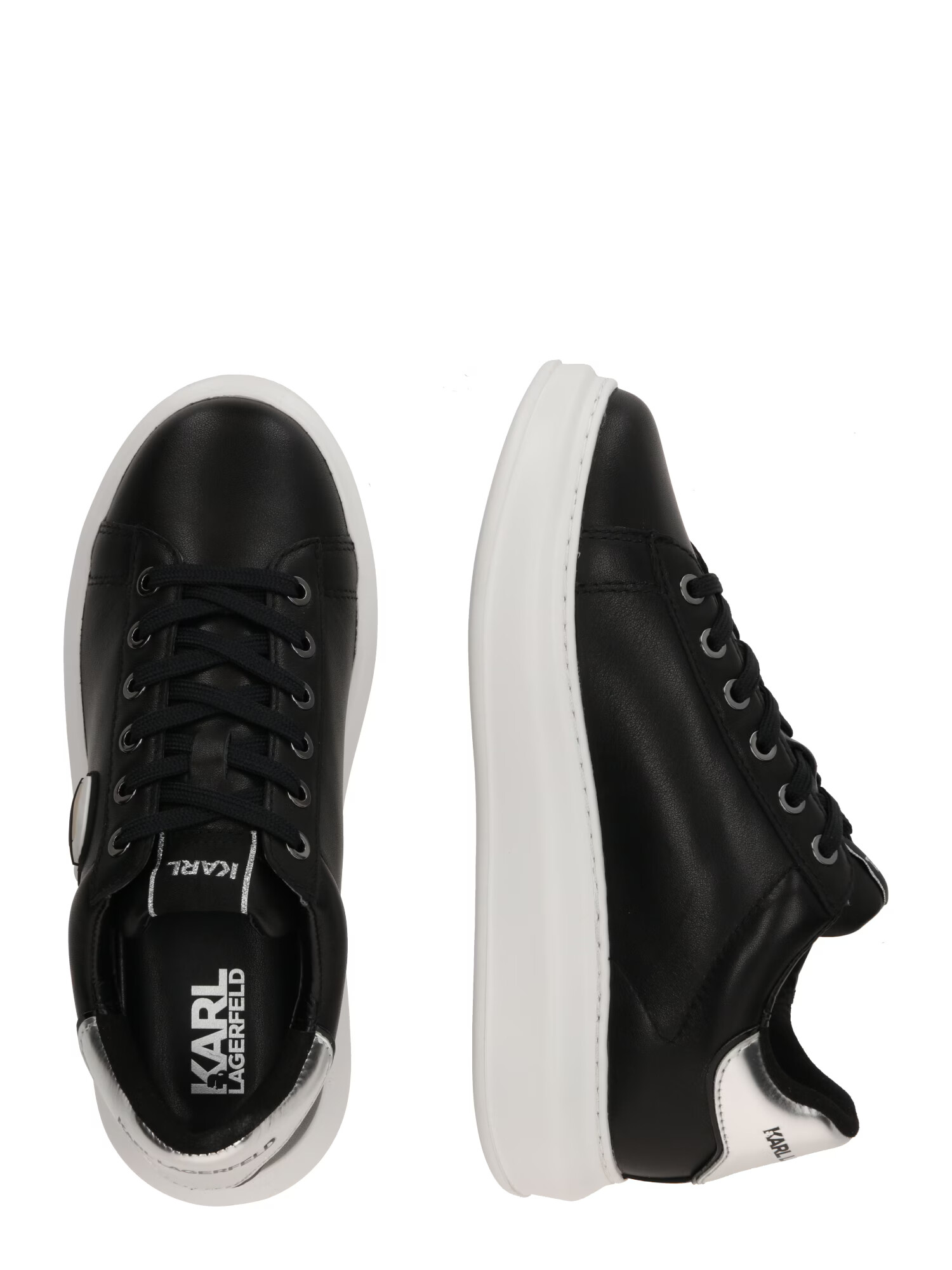 Karl Lagerfeld Sneaker low culoarea pielii / negru / argintiu / alb - Pled.ro