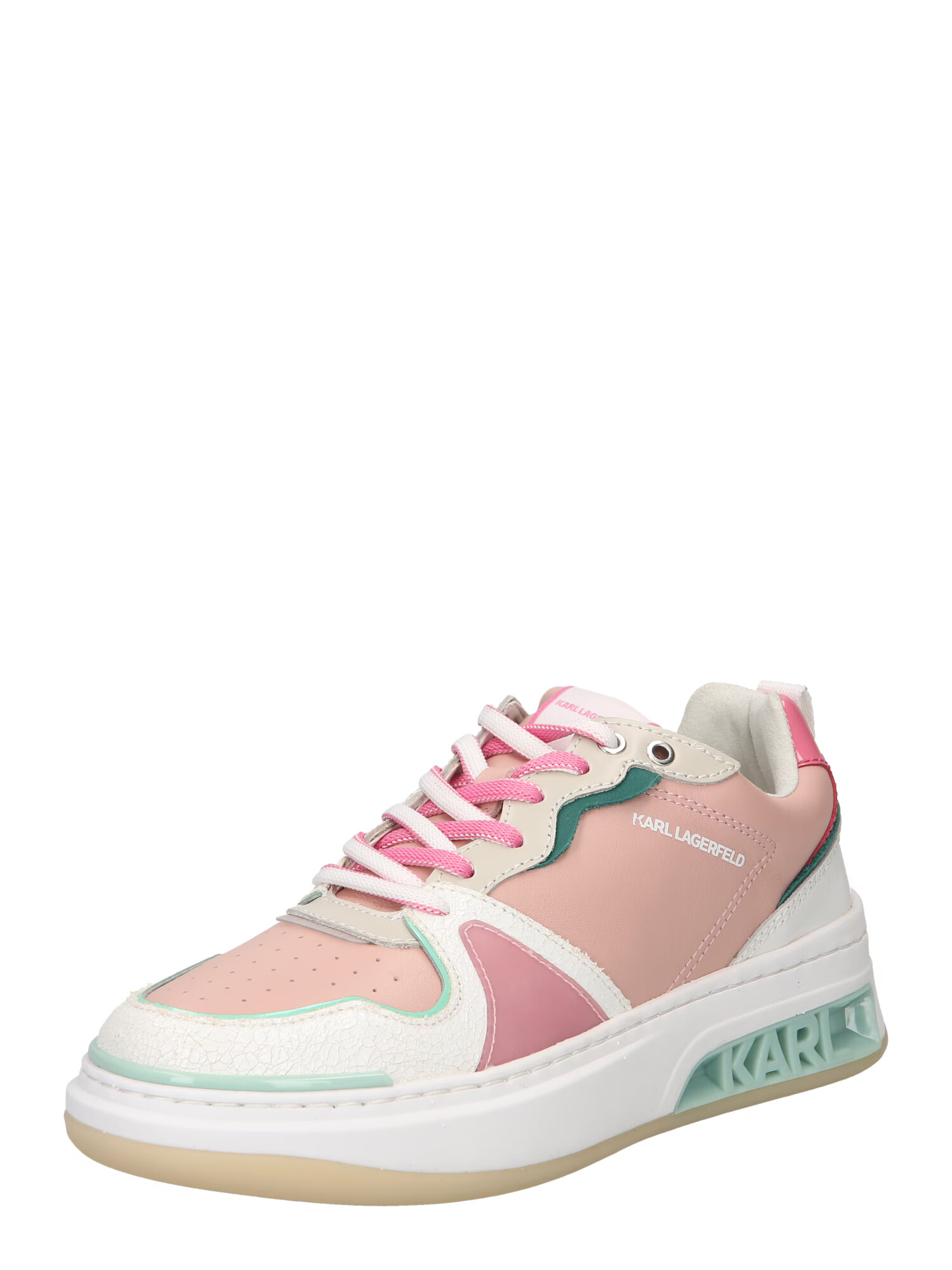 Karl Lagerfeld Sneaker low 'ELEKTRA' culoarea pielii / roz / alb - Pled.ro