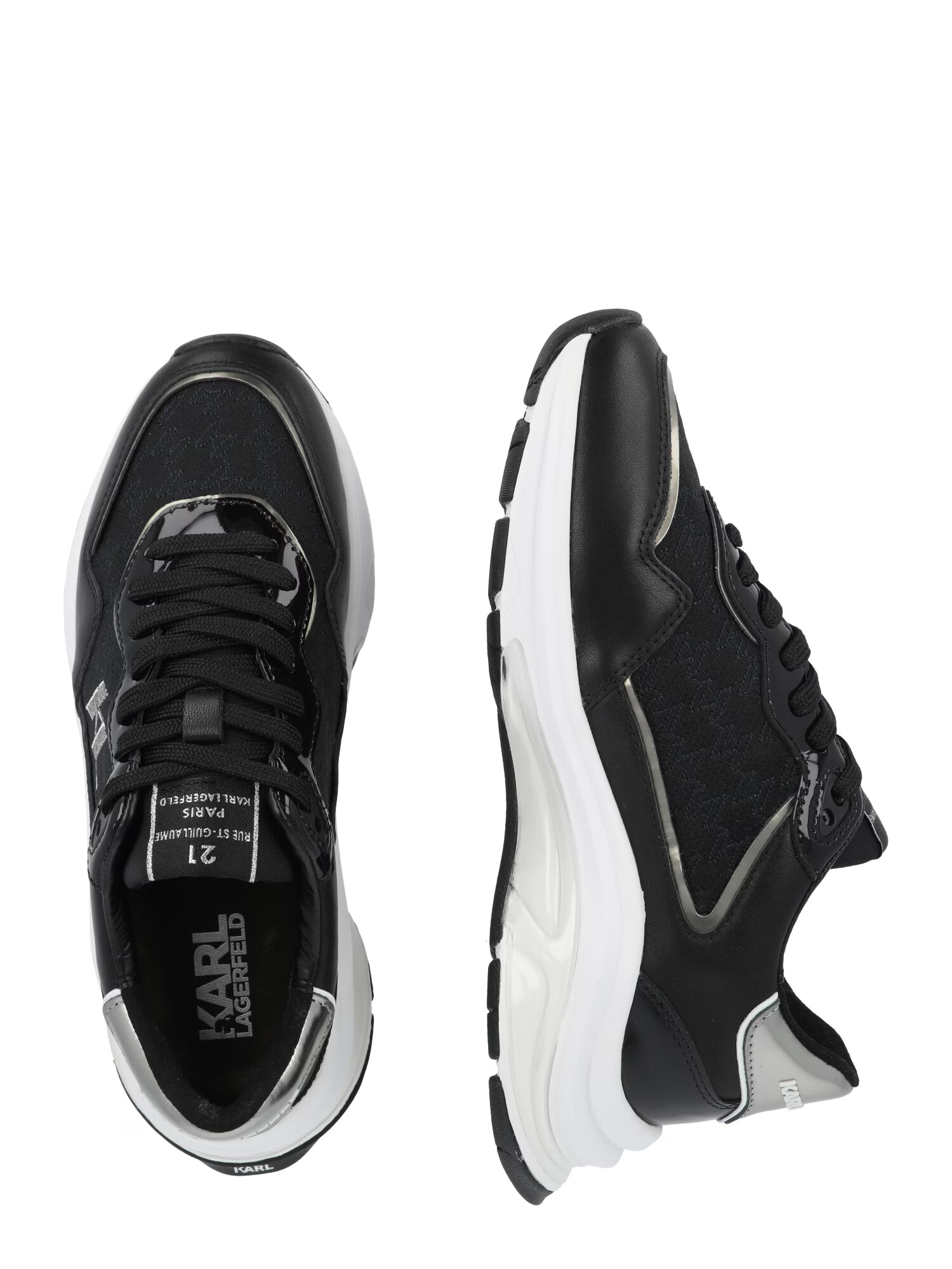 Karl Lagerfeld Sneaker low 'FINESSE' gri / negru / alb - Pled.ro