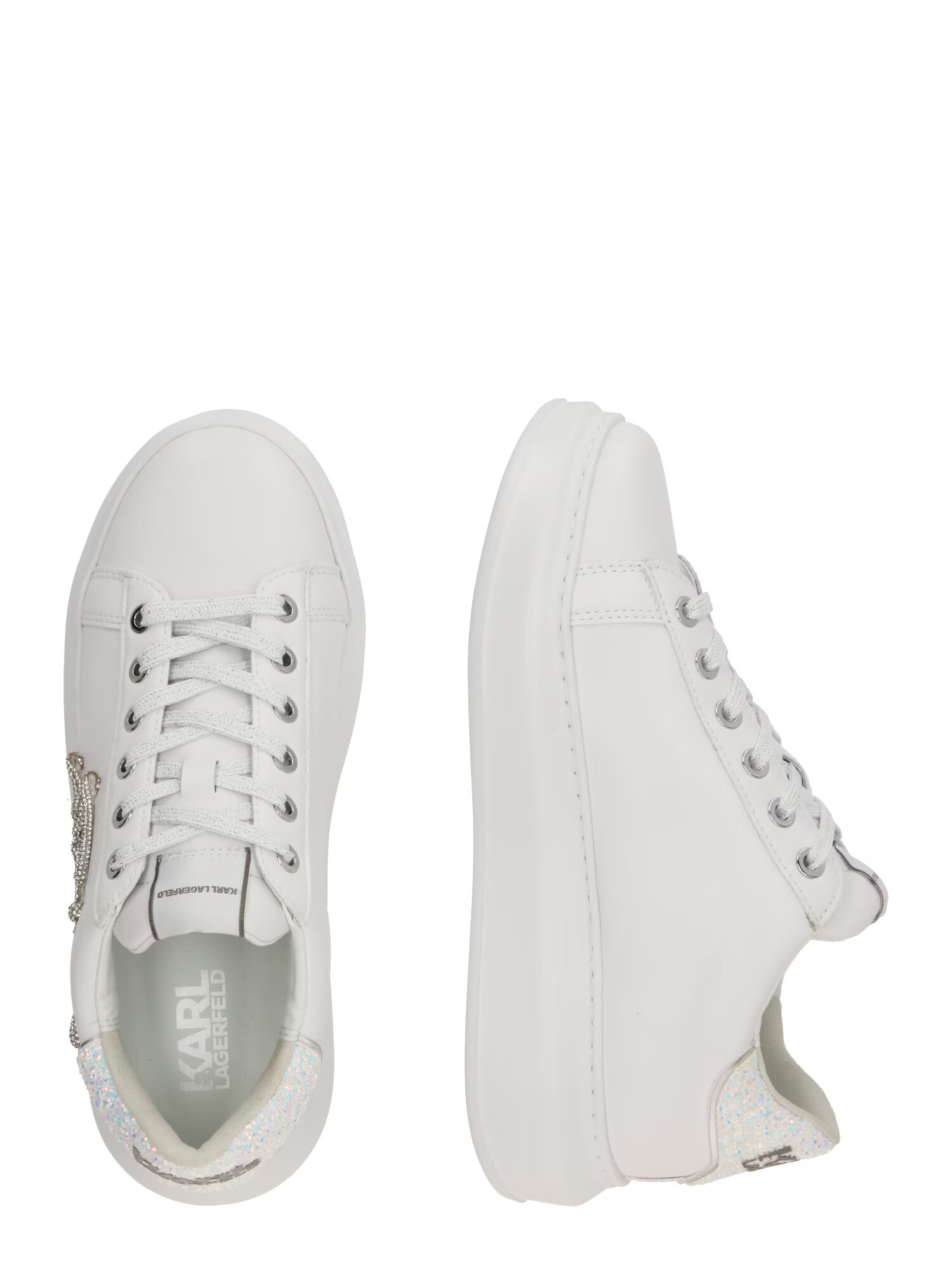 Karl Lagerfeld Sneaker low gri / argintiu / alb - Pled.ro