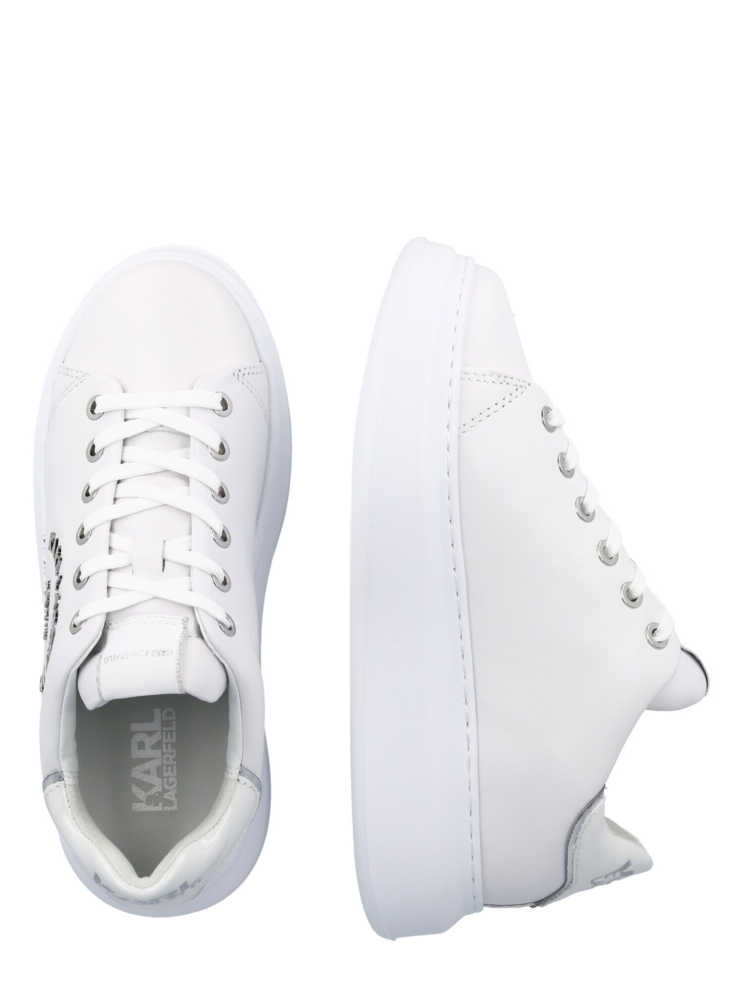 Karl Lagerfeld Sneaker low 'KAPRI' argintiu / alb - Pled.ro