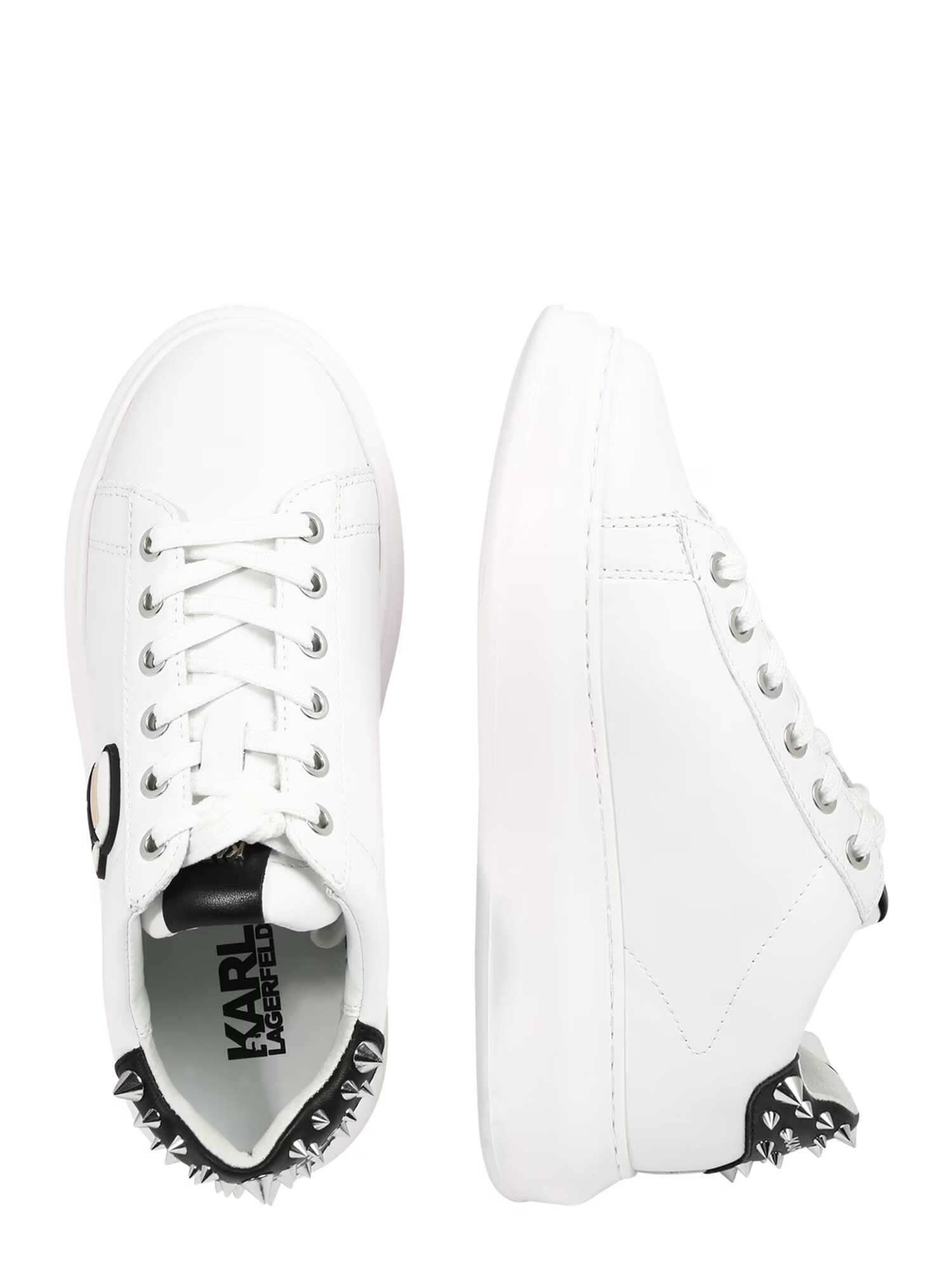 Karl Lagerfeld Sneaker low 'Kapri' bej / negru / argintiu / alb - Pled.ro