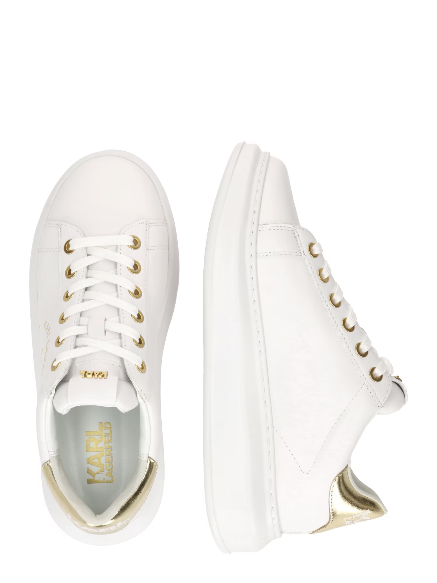 Karl Lagerfeld Sneaker low 'KAPRI Maison' auriu / alb - Pled.ro