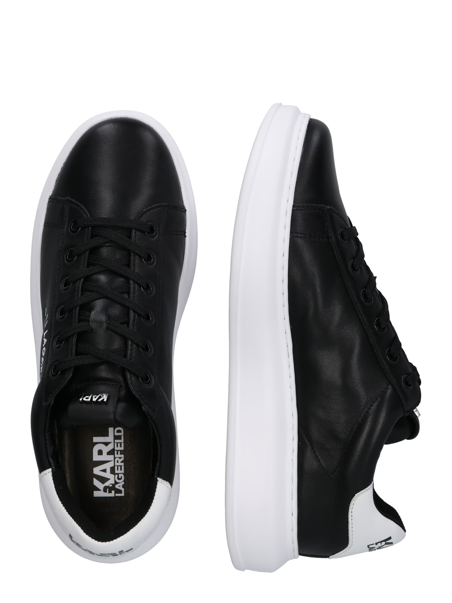 Karl Lagerfeld Sneaker low 'KAPRI Maison' negru / alb - Pled.ro