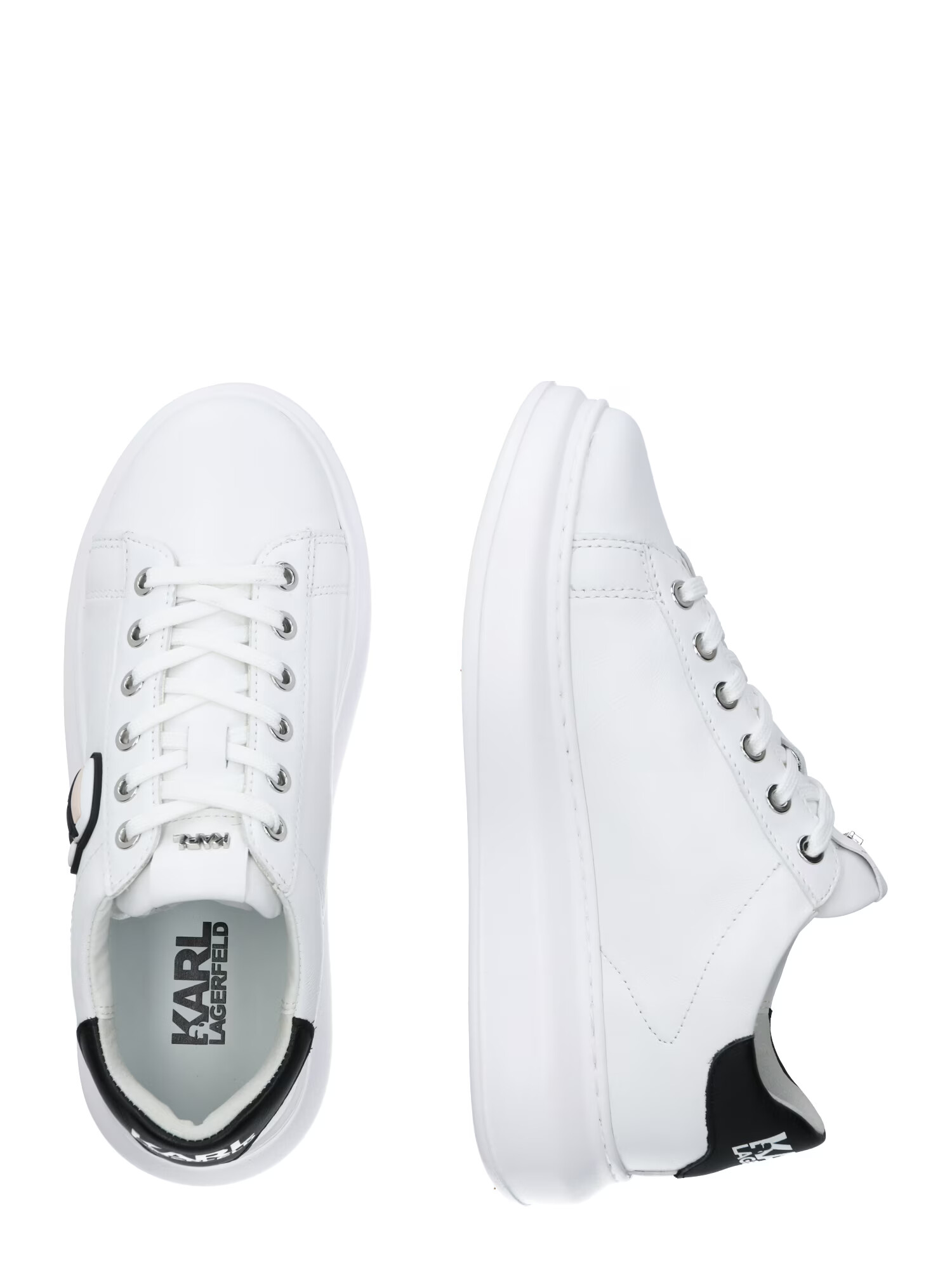 Karl Lagerfeld Sneaker low 'KAPRI' negru / alb - Pled.ro