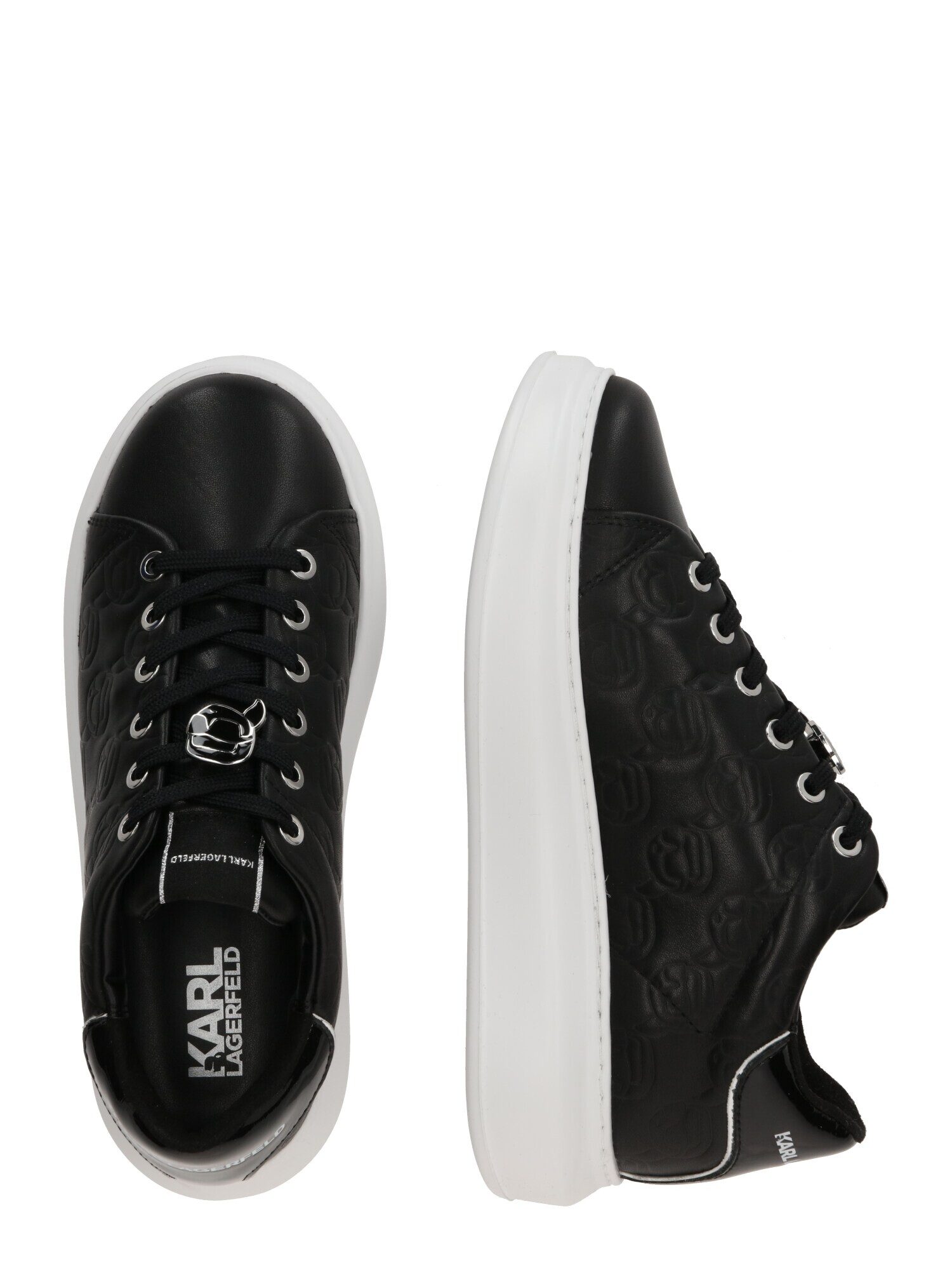 Karl Lagerfeld Sneaker low 'KAPRI' negru / alb - Pled.ro