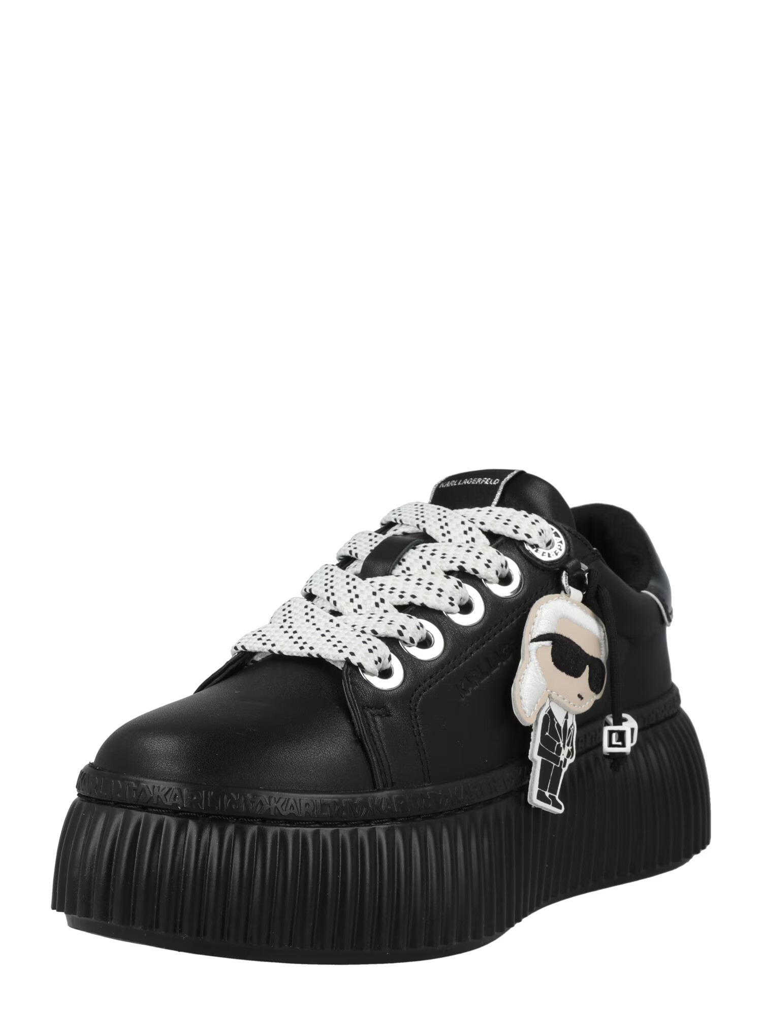 Karl Lagerfeld Sneaker low 'KREEPER' alb kitt / negru / alb - Pled.ro