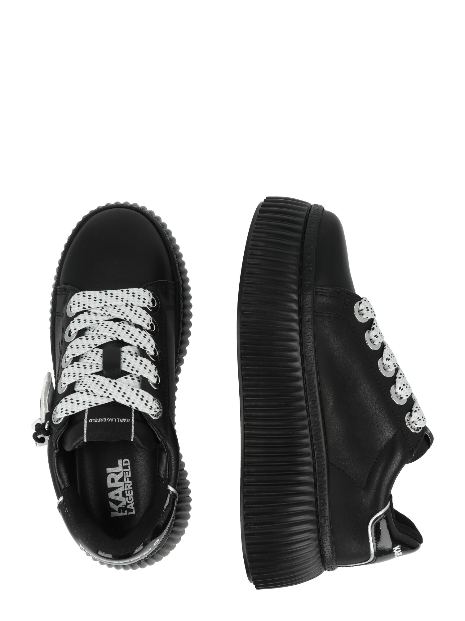 Karl Lagerfeld Sneaker low 'KREEPER' alb kitt / negru / alb - Pled.ro