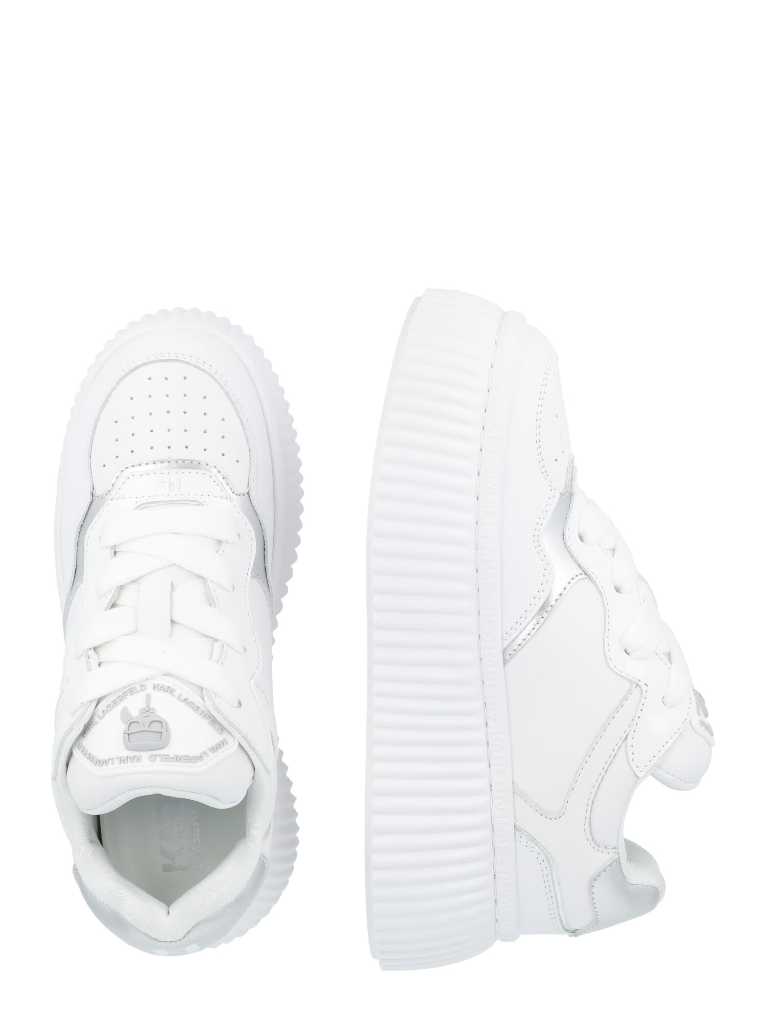 Karl Lagerfeld Sneaker low 'KREEPER' argintiu / alb - Pled.ro