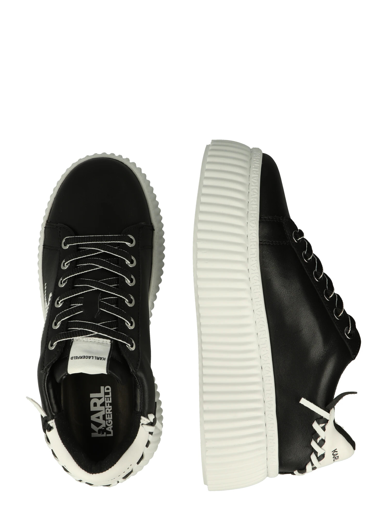 Karl Lagerfeld Sneaker low 'KREEPER LO' negru / alb - Pled.ro