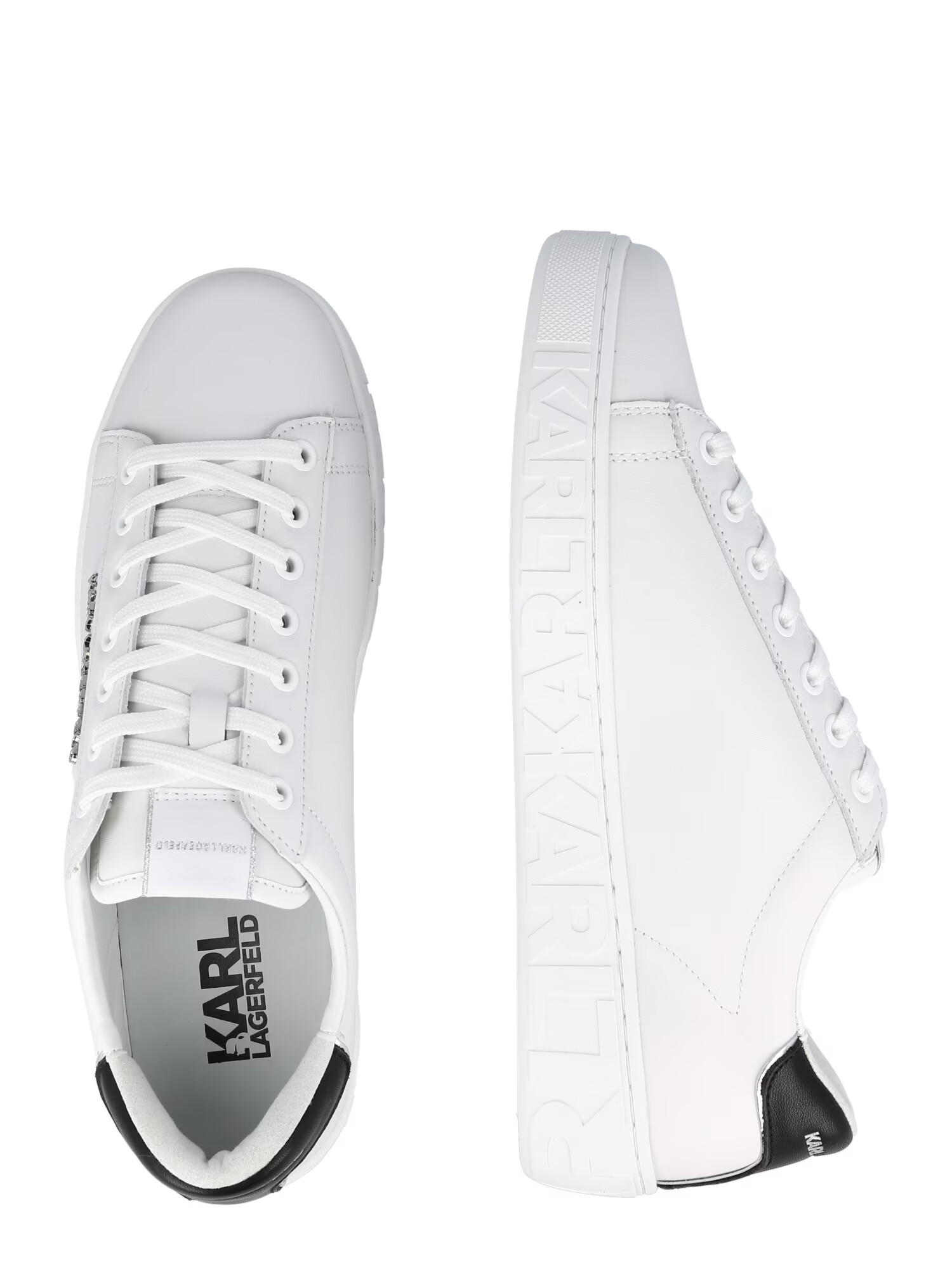 Karl Lagerfeld Sneaker low 'KUPSOLE III' negru / alb - Pled.ro