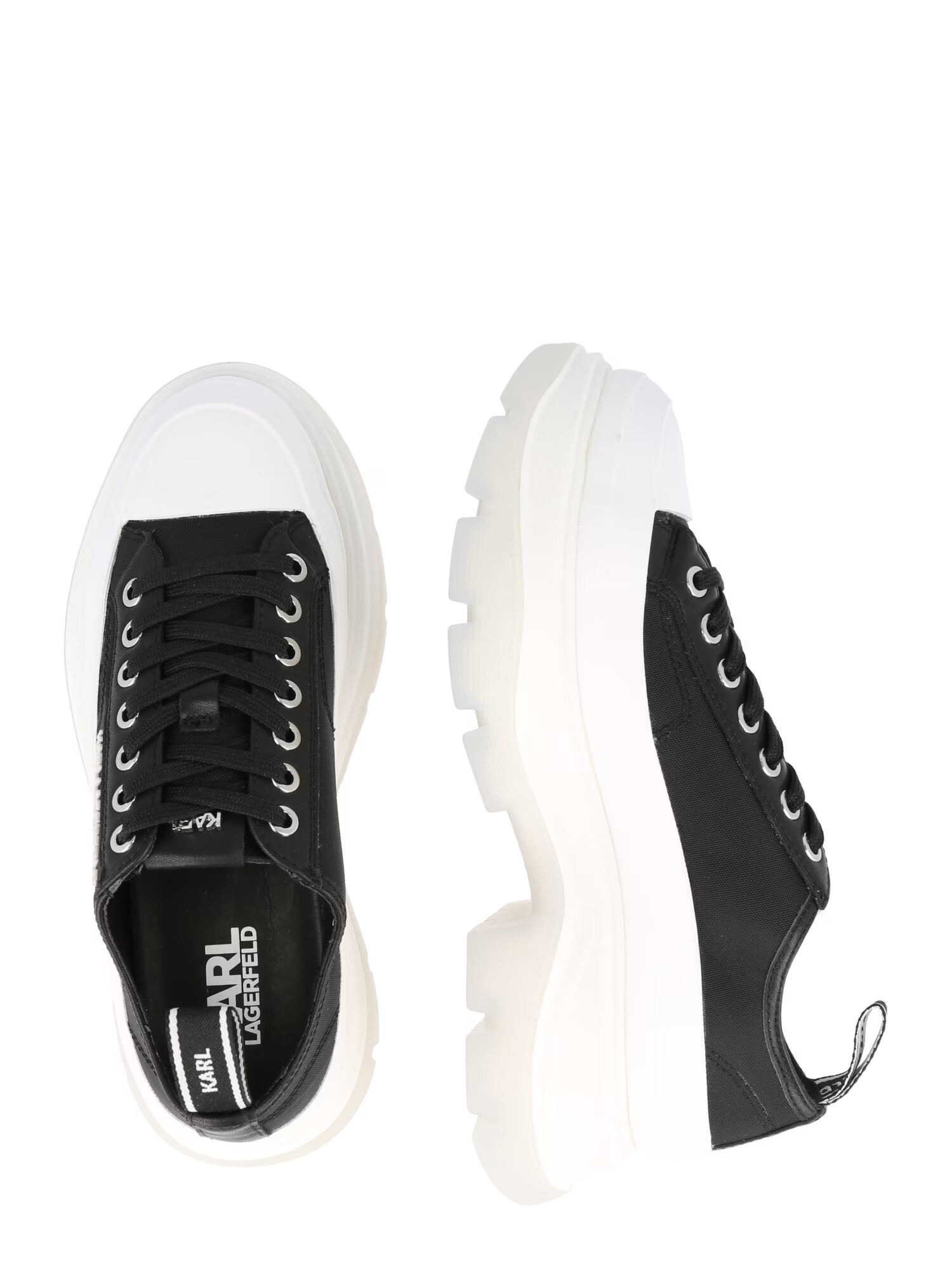 Karl Lagerfeld Sneaker low 'LUNA' negru / alb - Pled.ro