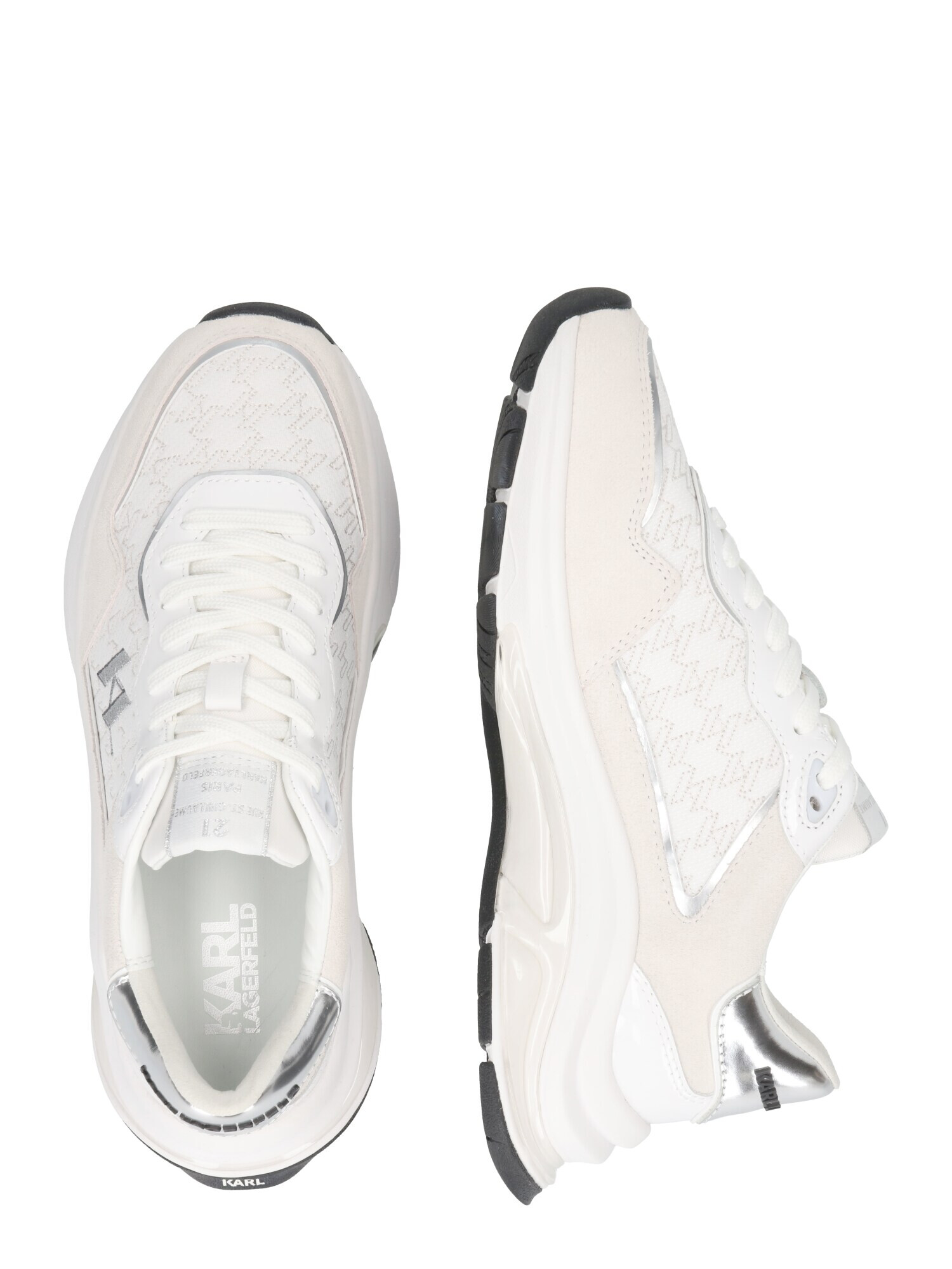 Karl Lagerfeld Sneaker low 'LUX FINESSE' argintiu / alb / alb lână - Pled.ro