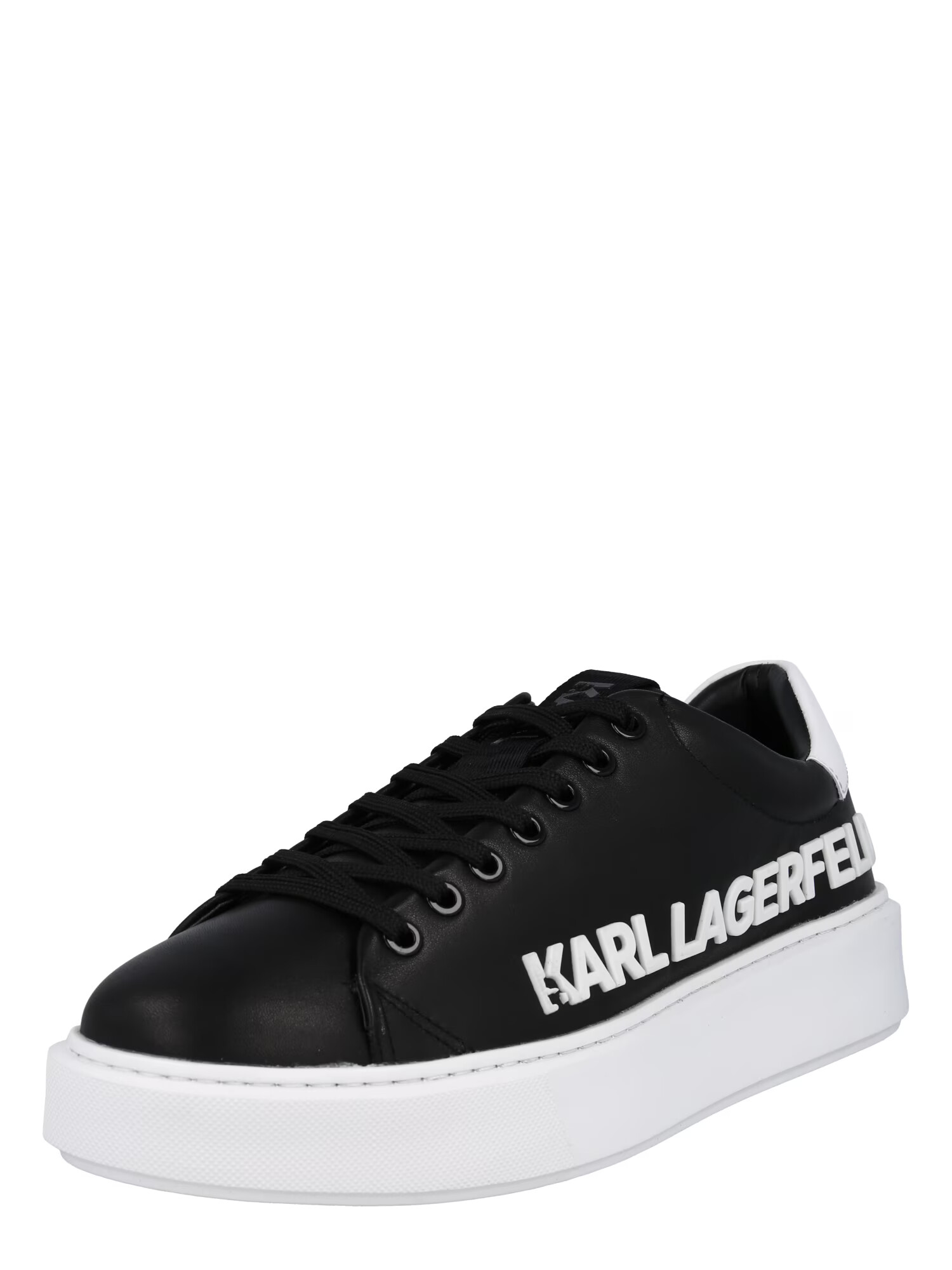 Karl Lagerfeld Sneaker low 'MAXI KUP' negru / alb - Pled.ro