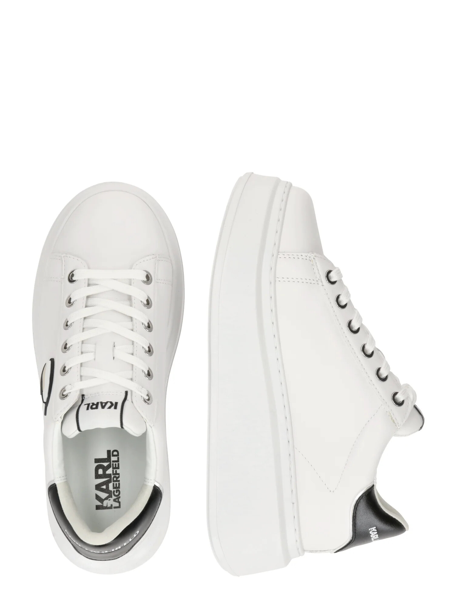 Karl Lagerfeld Sneaker low negru / alb - Pled.ro