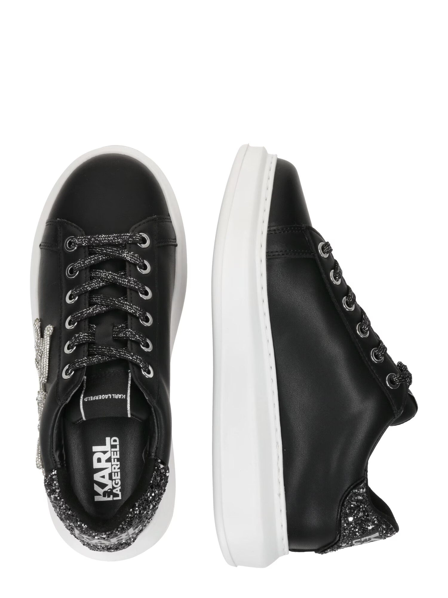 Karl Lagerfeld Sneaker low negru / argintiu - Pled.ro