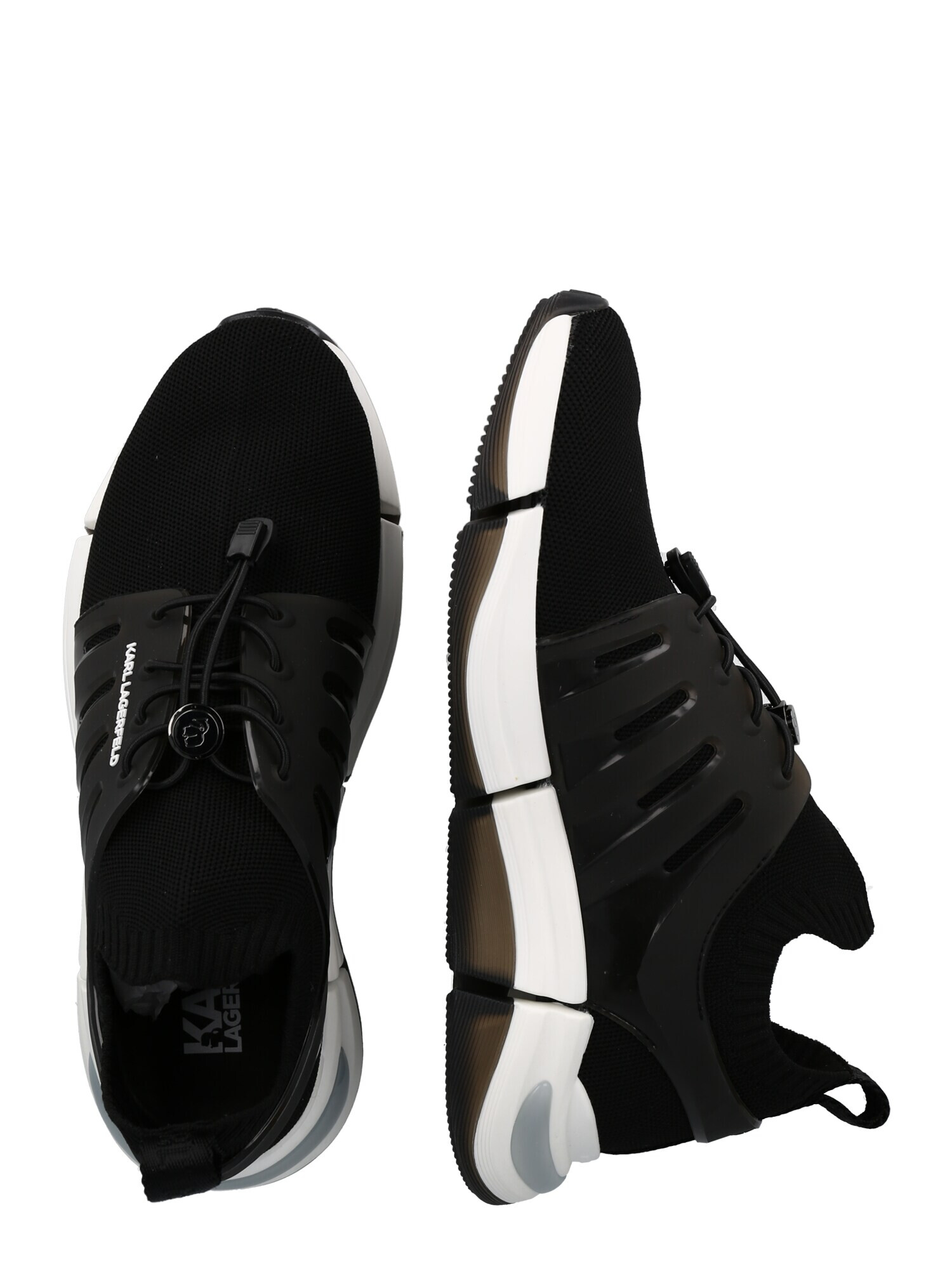 Karl Lagerfeld Sneaker low 'QUADRO' negru / alb - Pled.ro