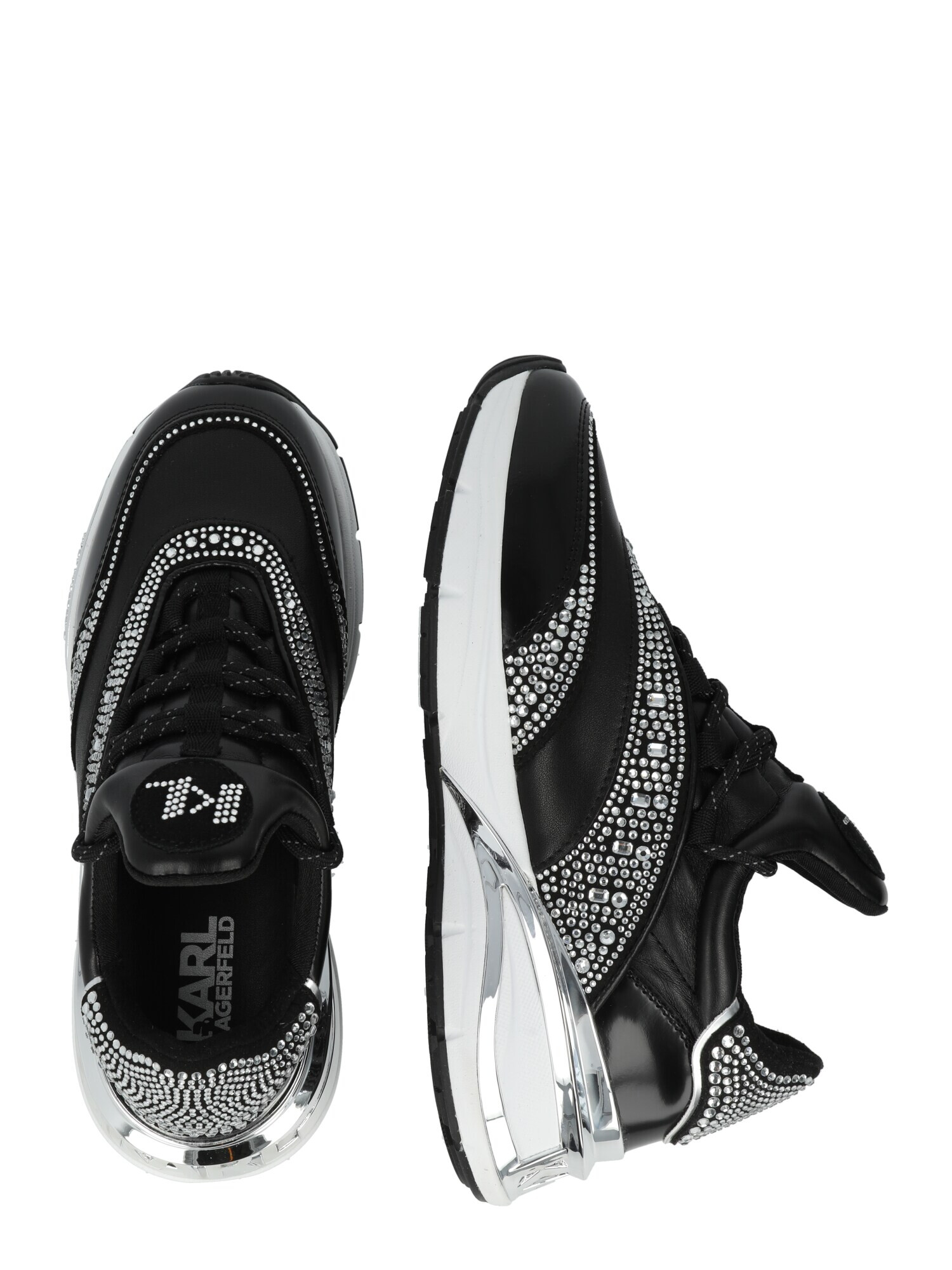 Karl Lagerfeld Sneaker low 'SPREE' gri argintiu / negru - Pled.ro