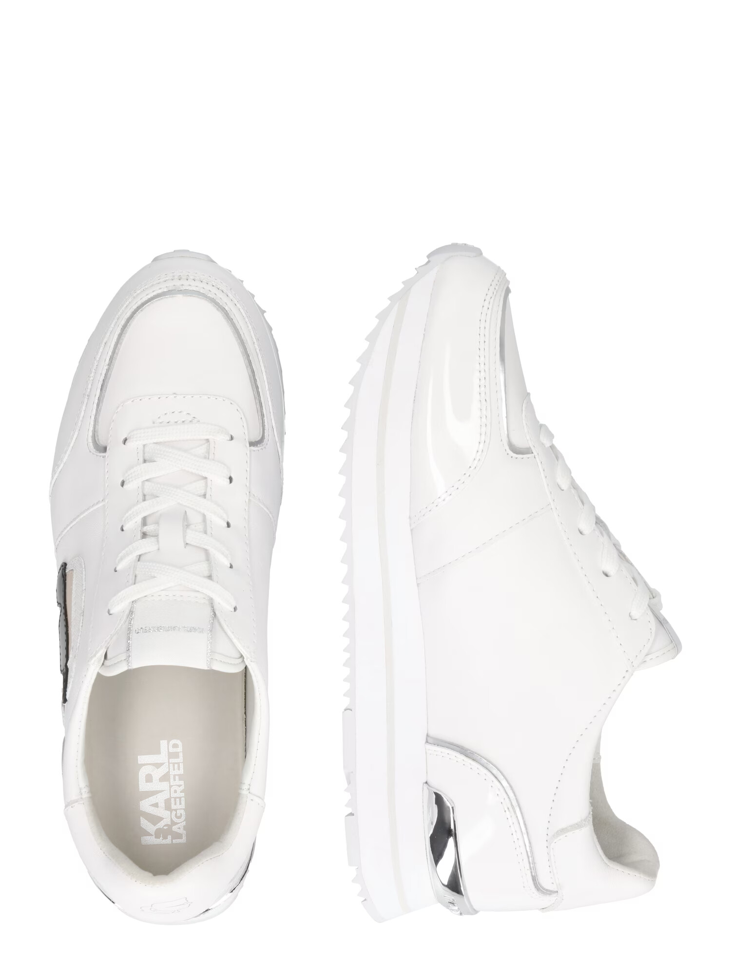 Karl Lagerfeld Sneaker low 'VELOCITA II' maro cămilă / negru / argintiu / alb - Pled.ro